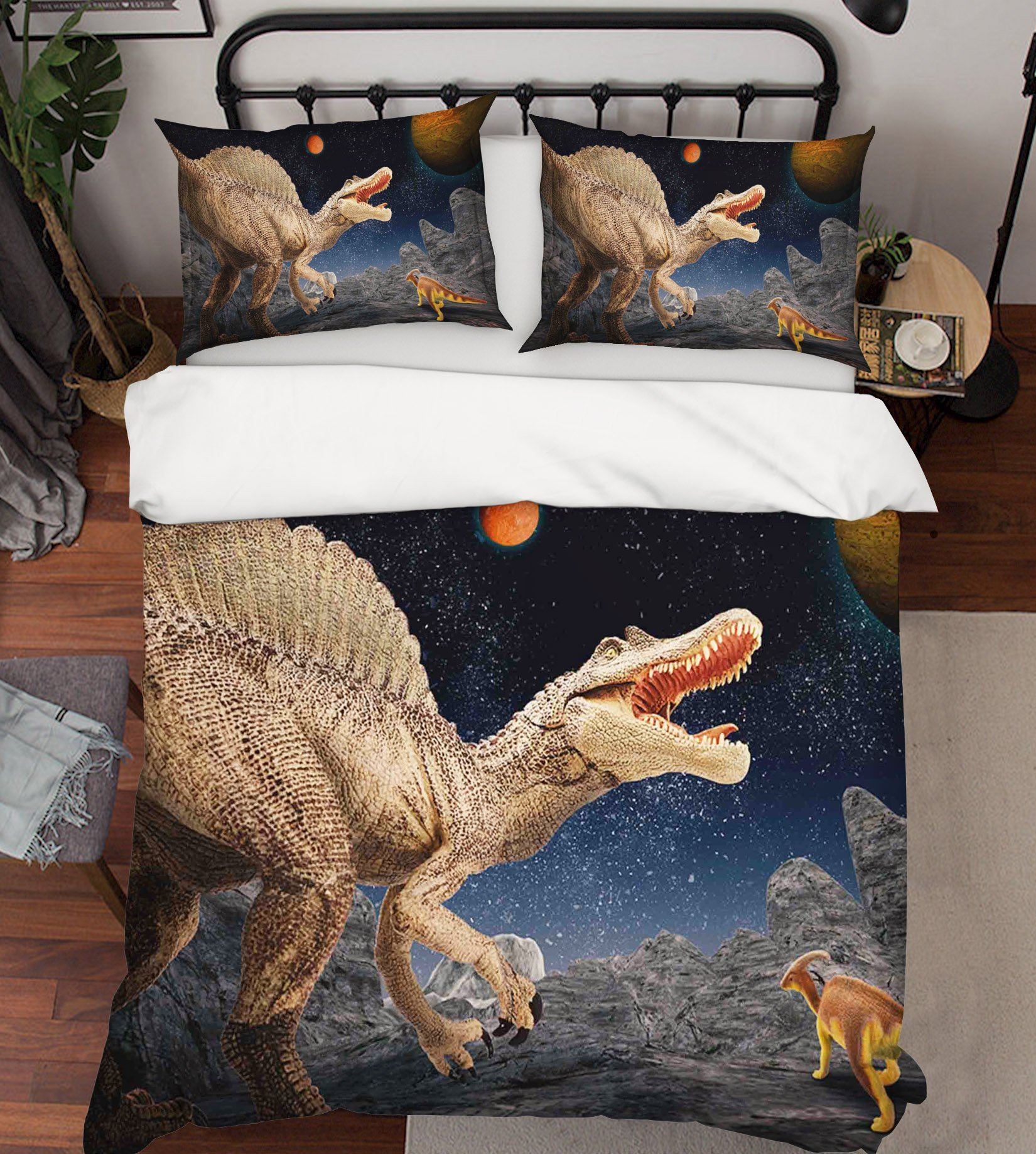 3D Planetary Dinosaur 087 Bed Pillowcases Quilt Wallpaper AJ Wallpaper