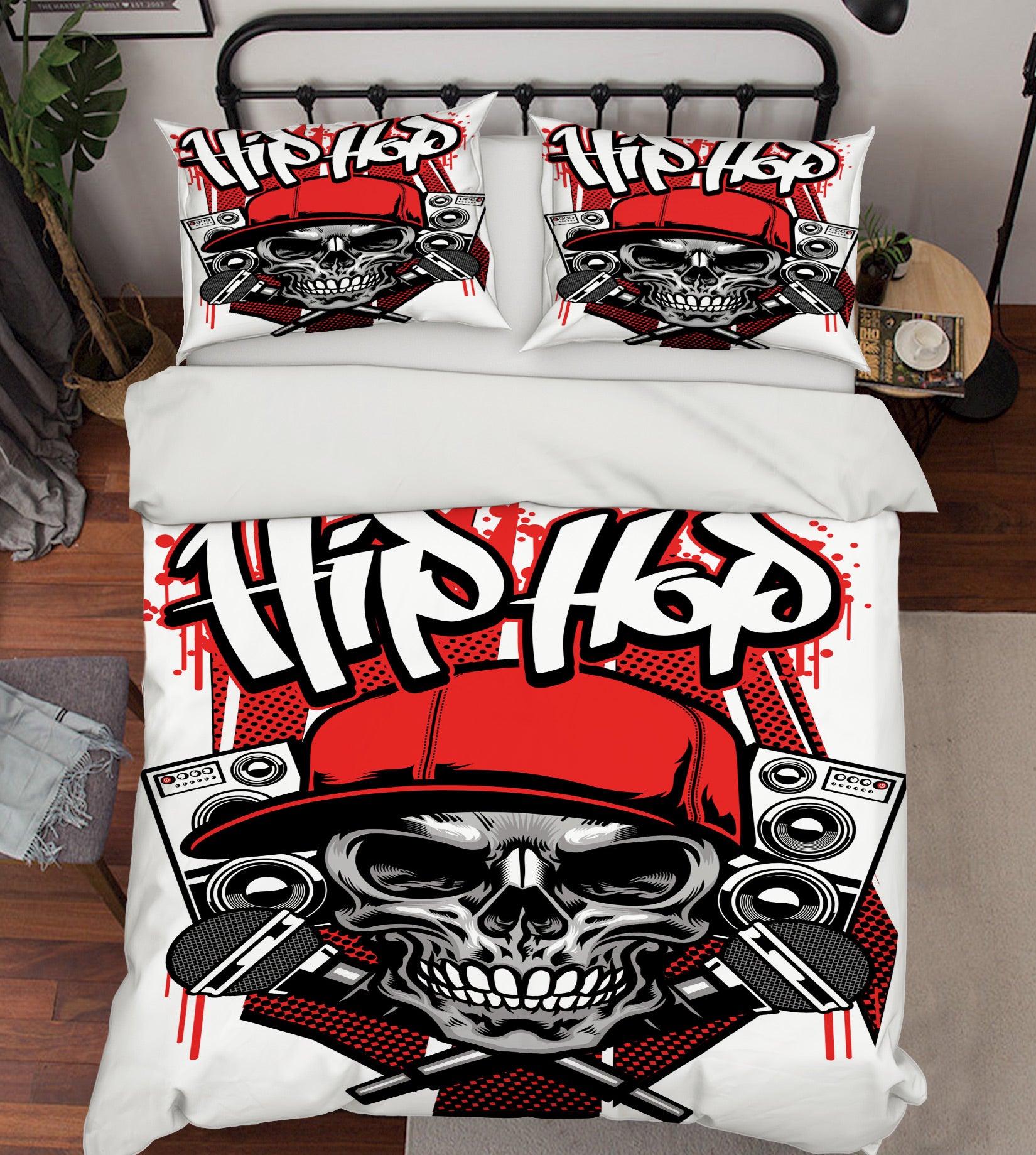 3D Skull Speaker 60022 Bed Pillowcases Quilt