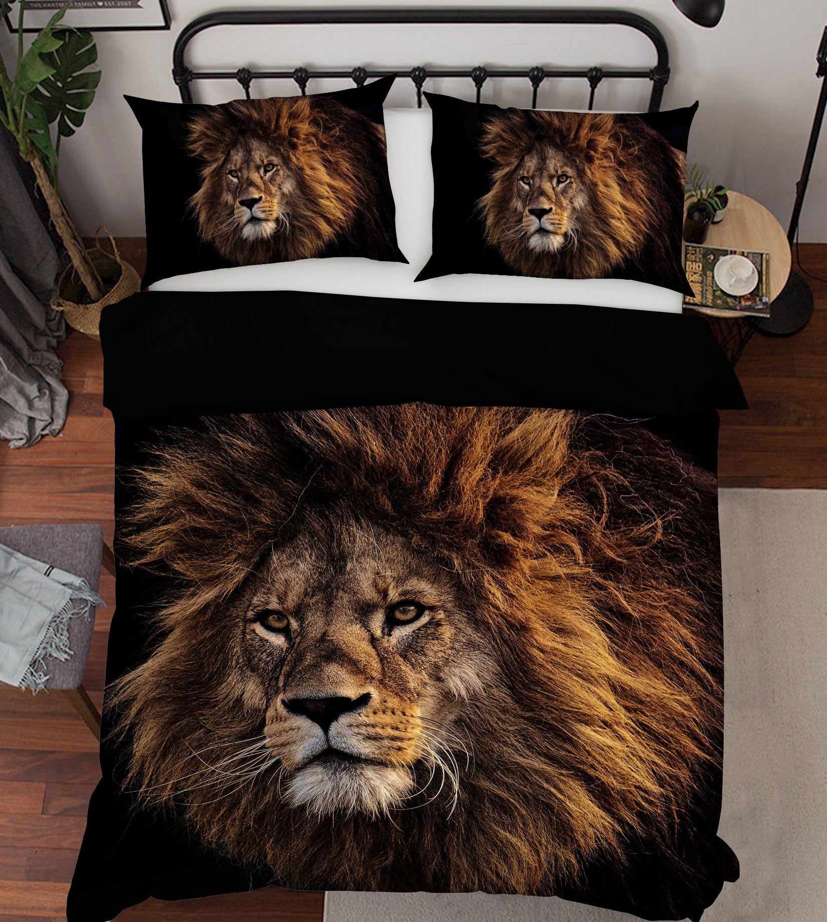 3D Yellow Haired Lion 085 Bed Pillowcases Quilt