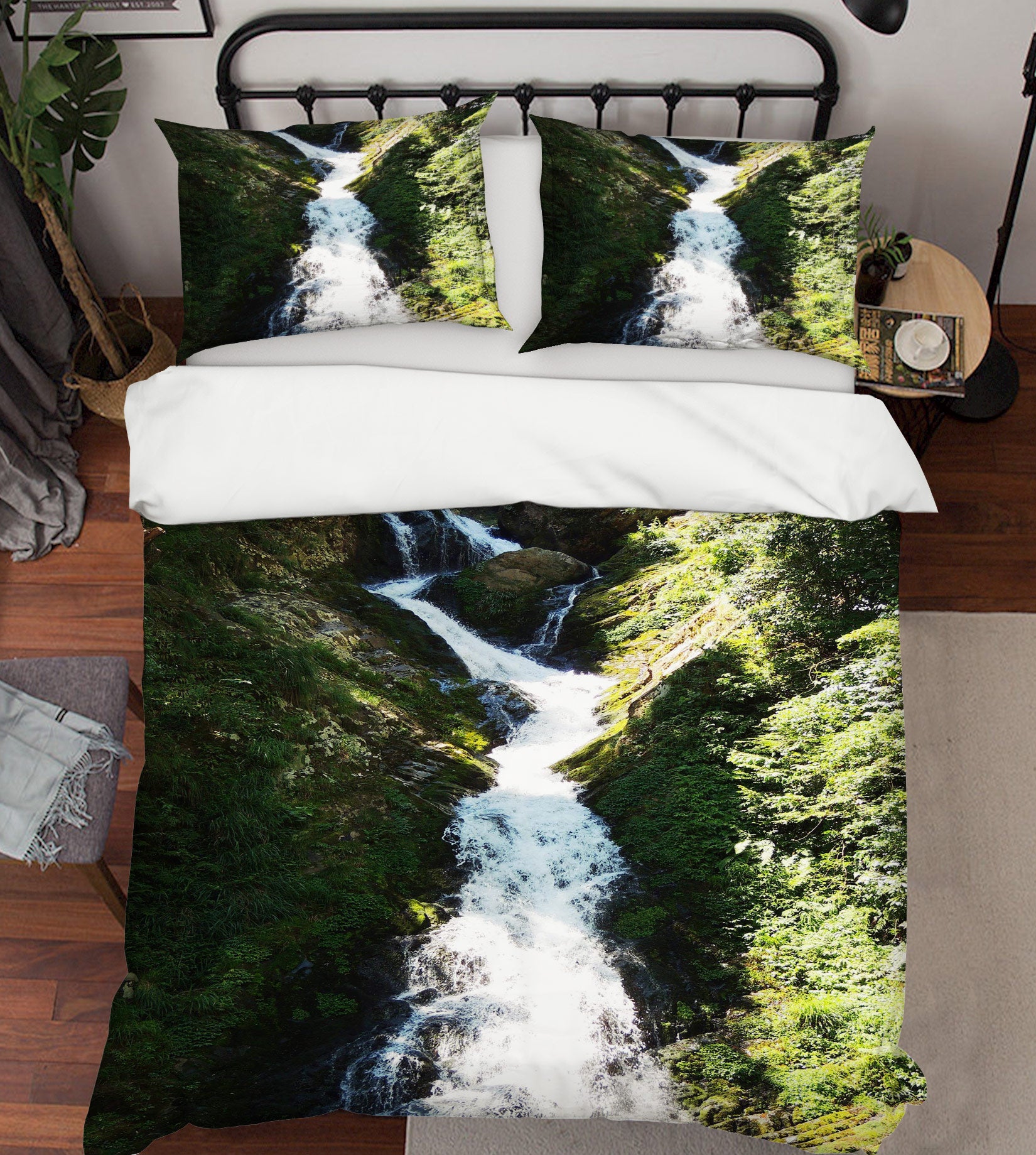 3D Mountain Running Water 16116 Bed Pillowcases Quilt