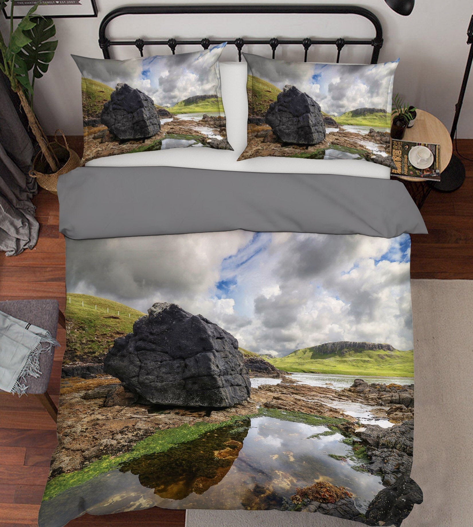 3D Black Stones River 1011 Jerry LoFaro bedding Bed Pillowcases Quilt Quiet Covers AJ Creativity Home