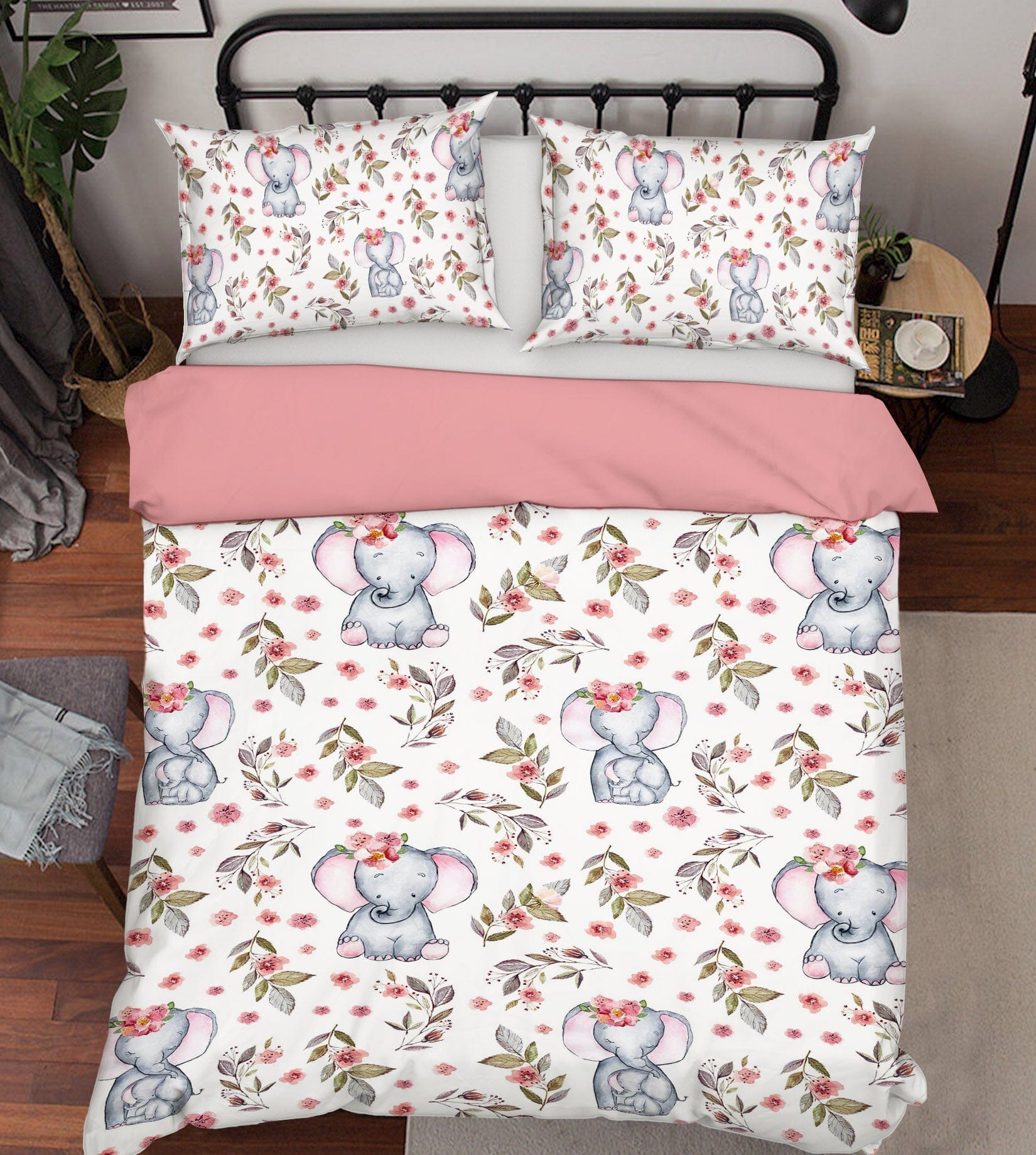 3D Cute Elephant 230 Uta Naumann Bedding Bed Pillowcases Quilt Quiet Covers AJ Creativity Home