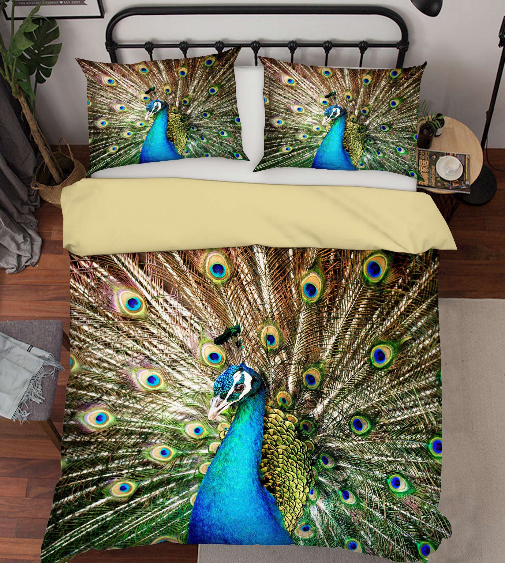 3D Peacock 59216 Bed Pillowcases Quilt