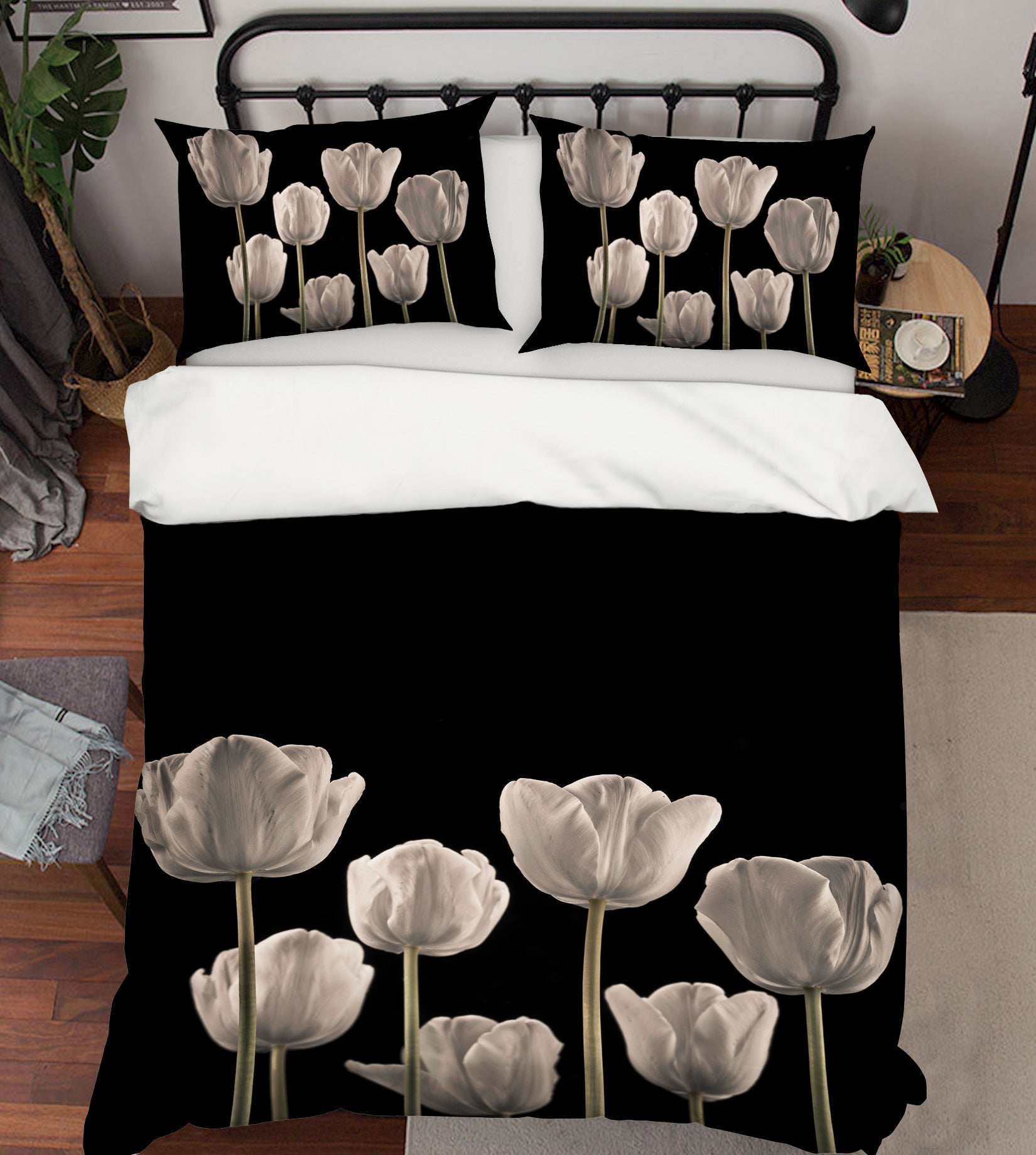 3D White Bud 7109 Assaf Frank Bedding Bed Pillowcases Quilt Cover Duvet Cover