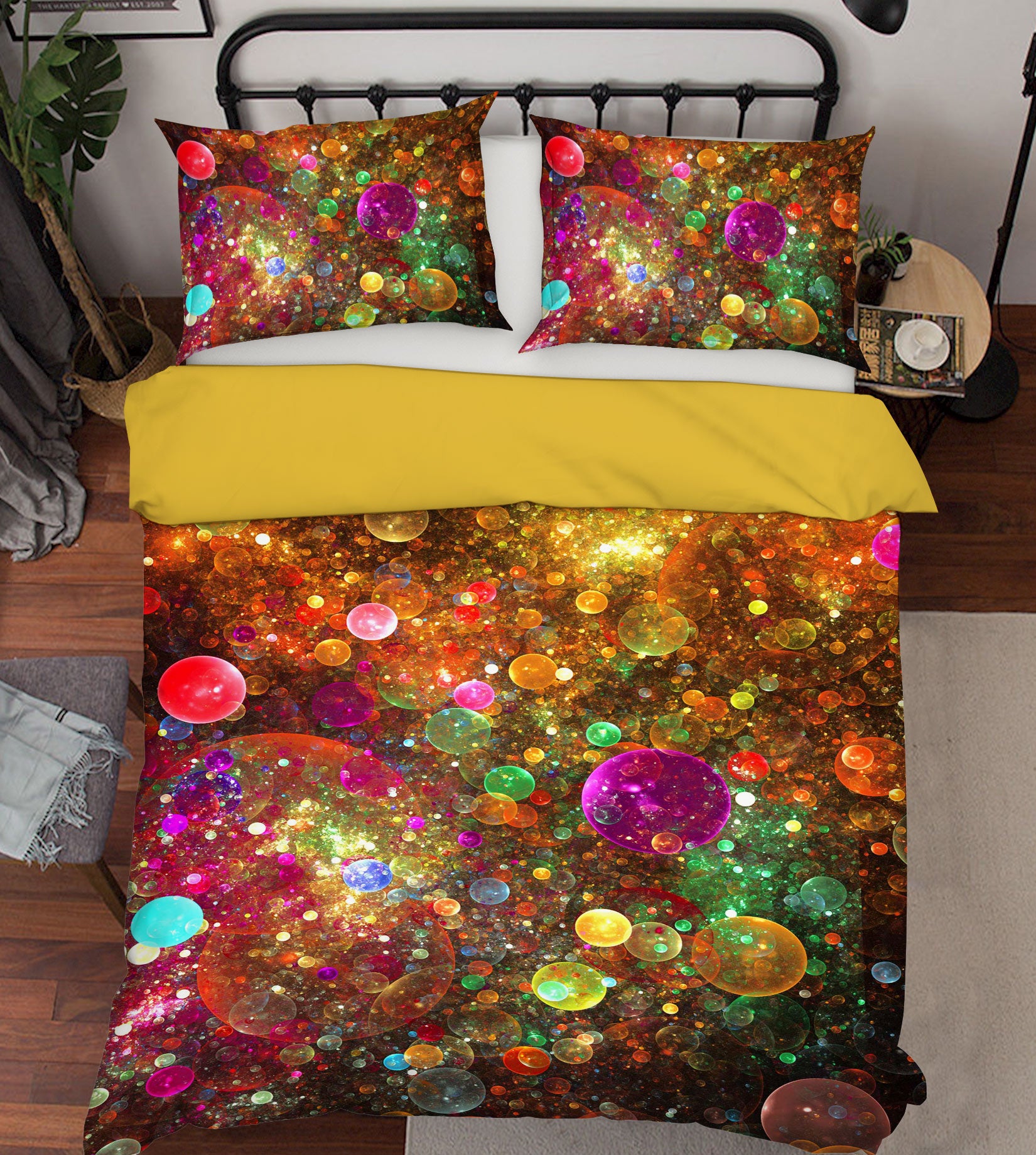3D Color Circle 13192 Bed Pillowcases Quilt