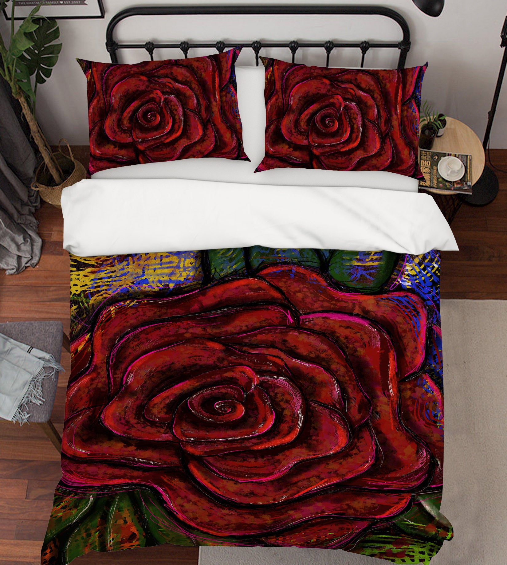 3D Red Rose 3022 Jacqueline Reynoso Bedding Bed Pillowcases Quilt Cover Duvet Cover