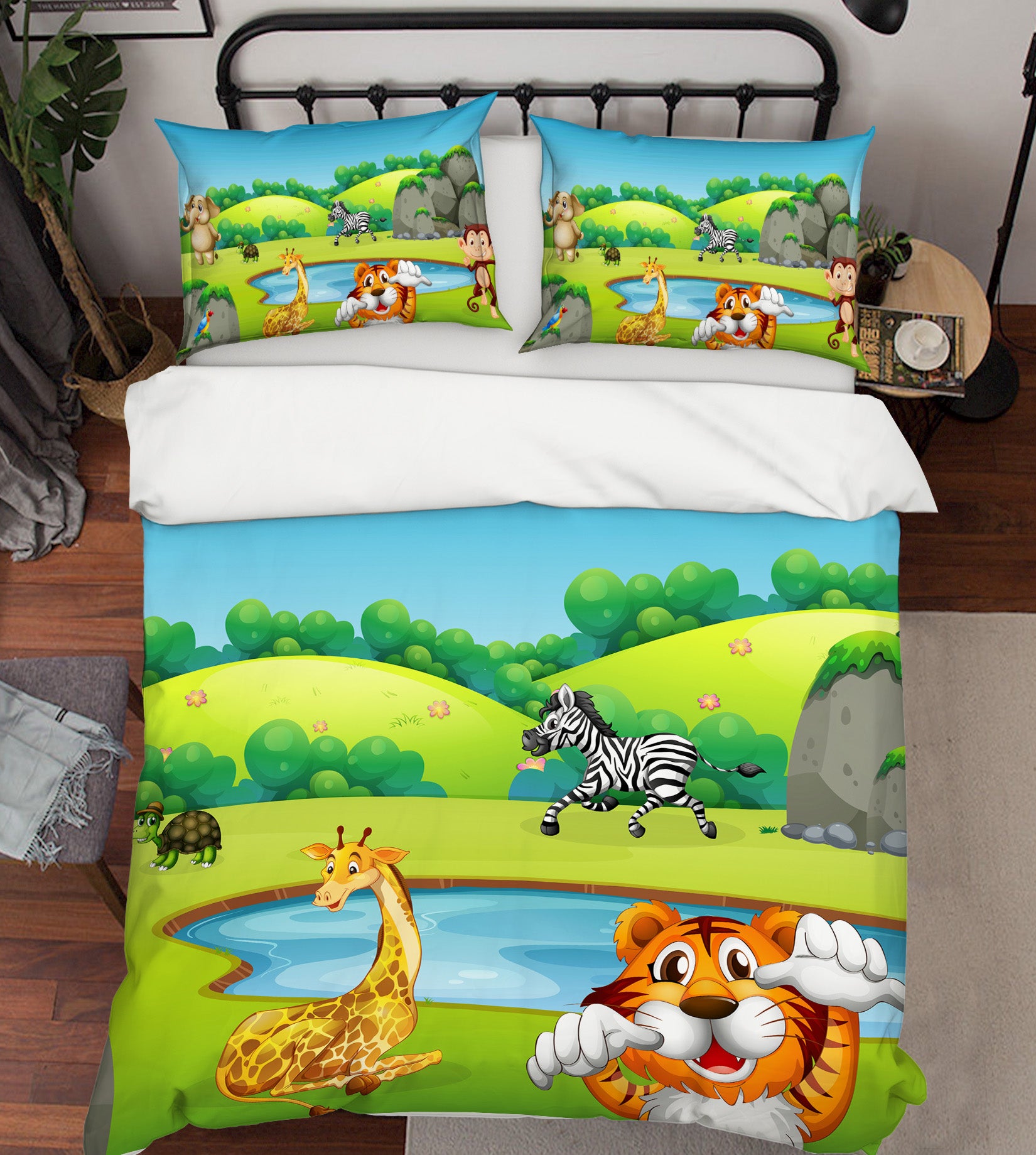 3D Zebra Lion Giraffe 19160 Bed Pillowcases Quilt