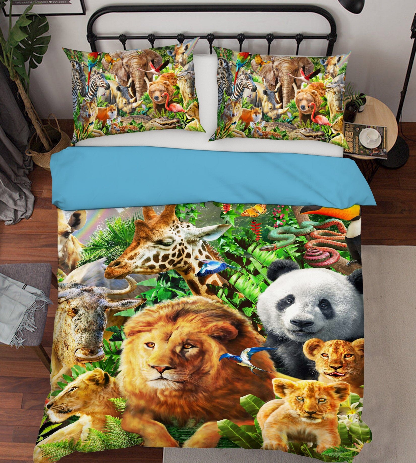 3D Lion Panda 2051 Adrian Chesterman Bedding Bed Pillowcases Quilt Quiet Covers AJ Creativity Home