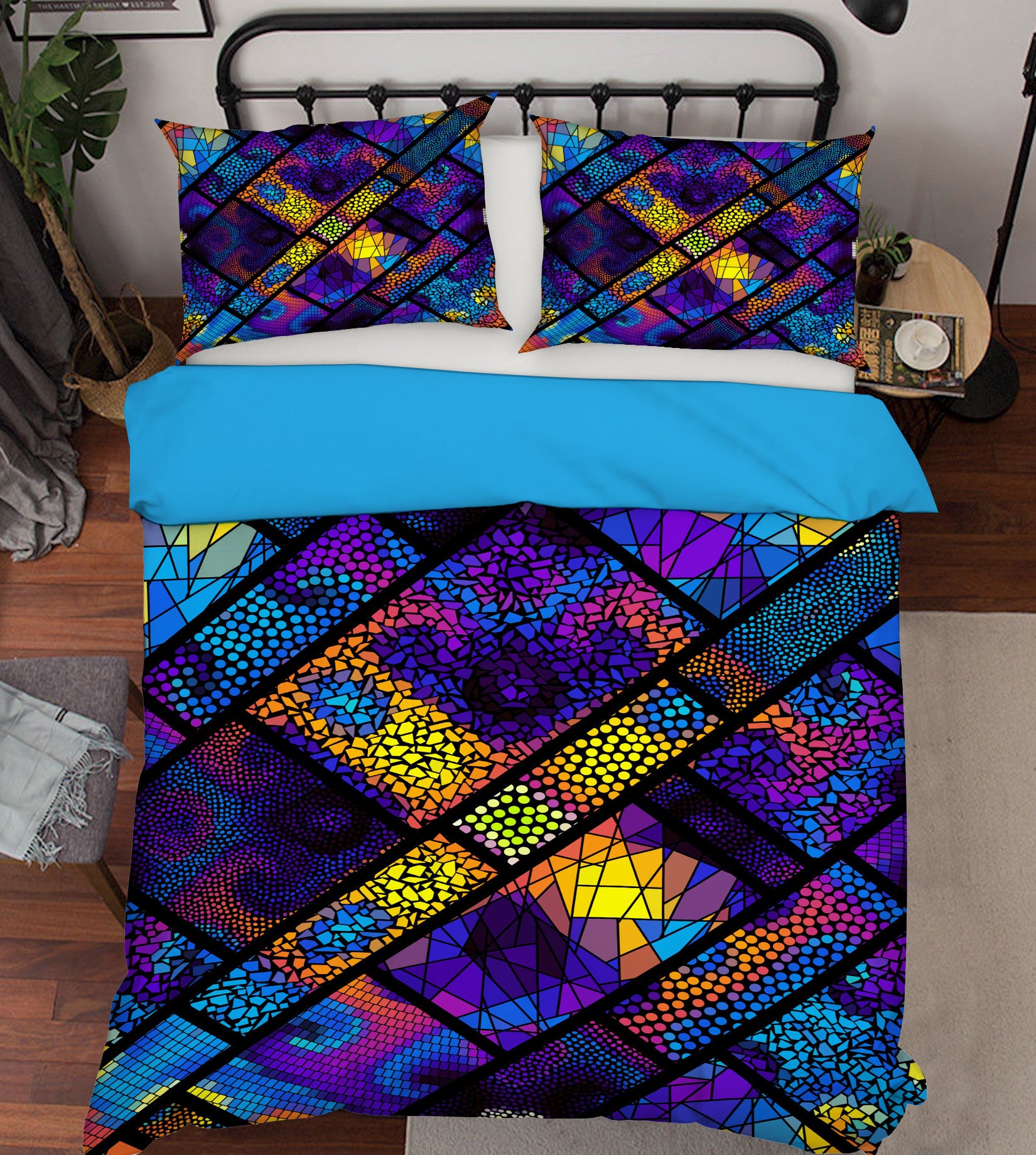 3D Color Block Square 14030 Bed Pillowcases Quilt