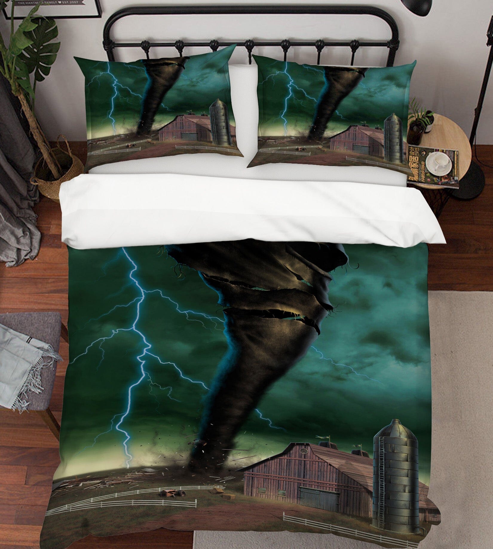 3D Tornado Breakthrough 092 Bed Pillowcases Quilt Exclusive Designer Vincent Quiet Covers AJ Creativity Home