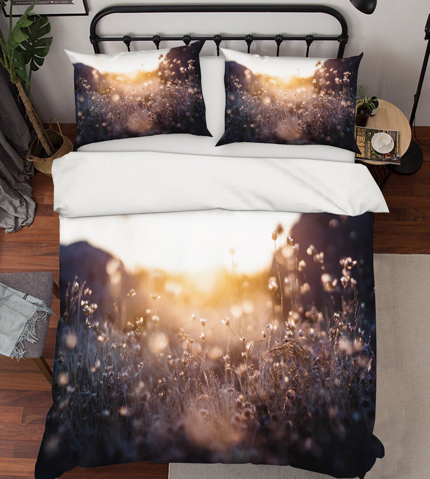 3D Flowers Grass 59156 Bed Pillowcases Quilt