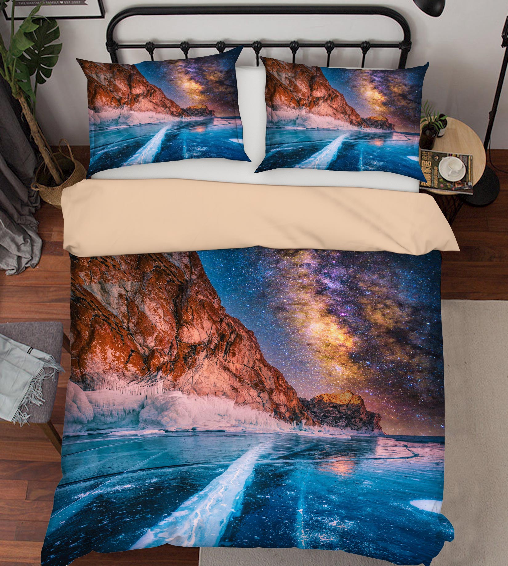 3D Ice Starry Sky 59142 Bed Pillowcases Quilt