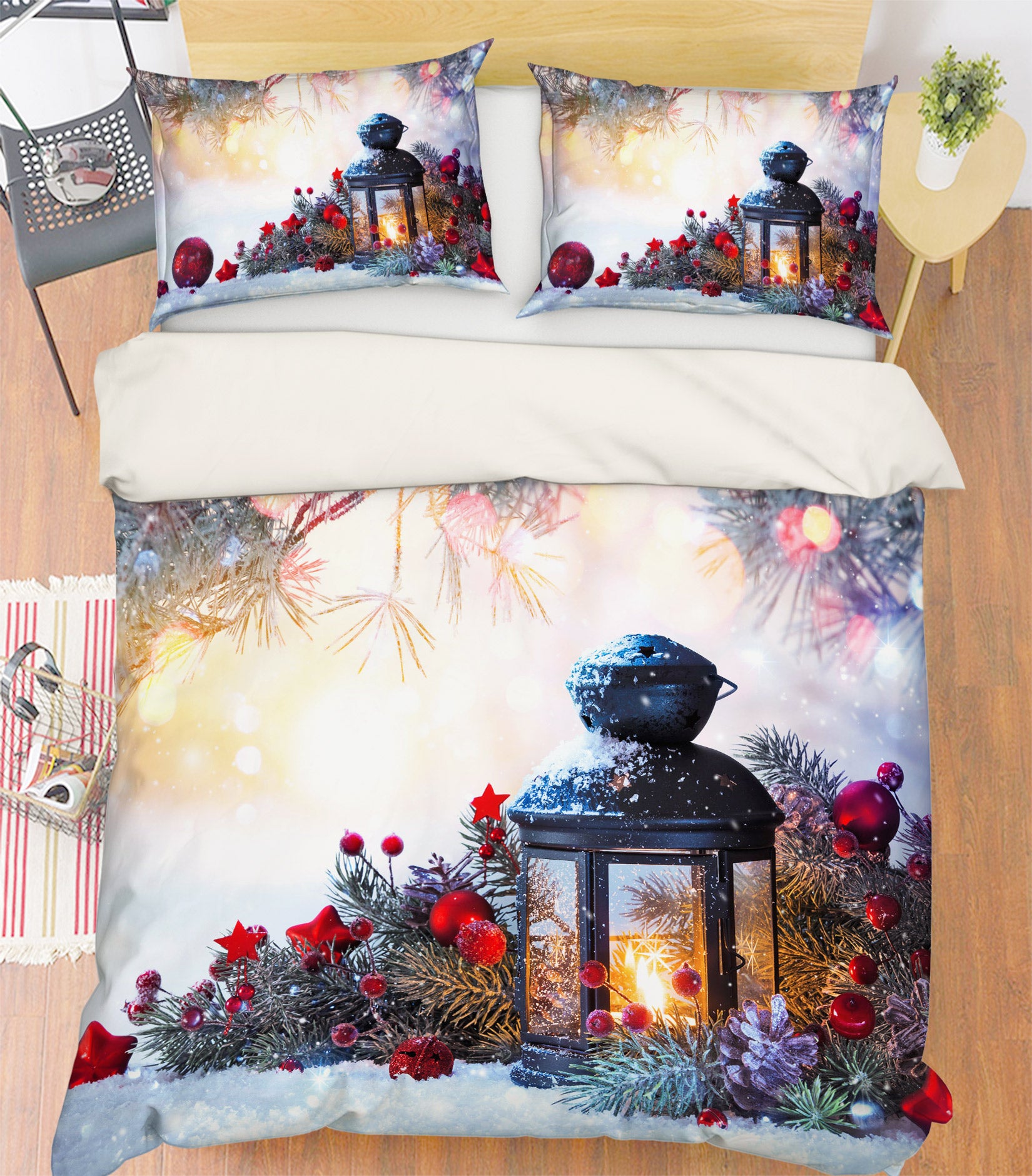 3D Flower Light 14070 Bed Pillowcases Quilt