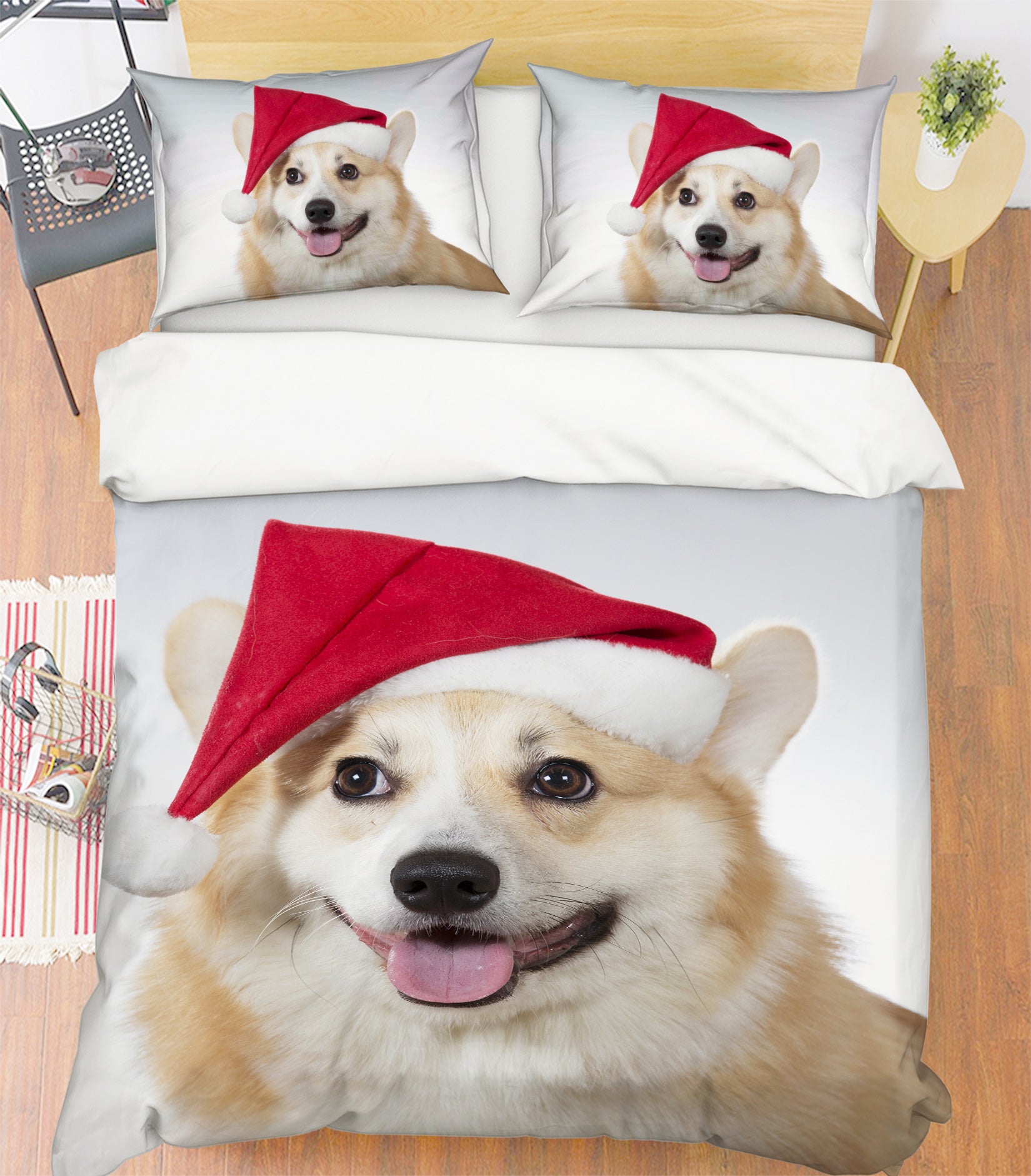 3D Corgi 15026 Bed Pillowcases Quilt