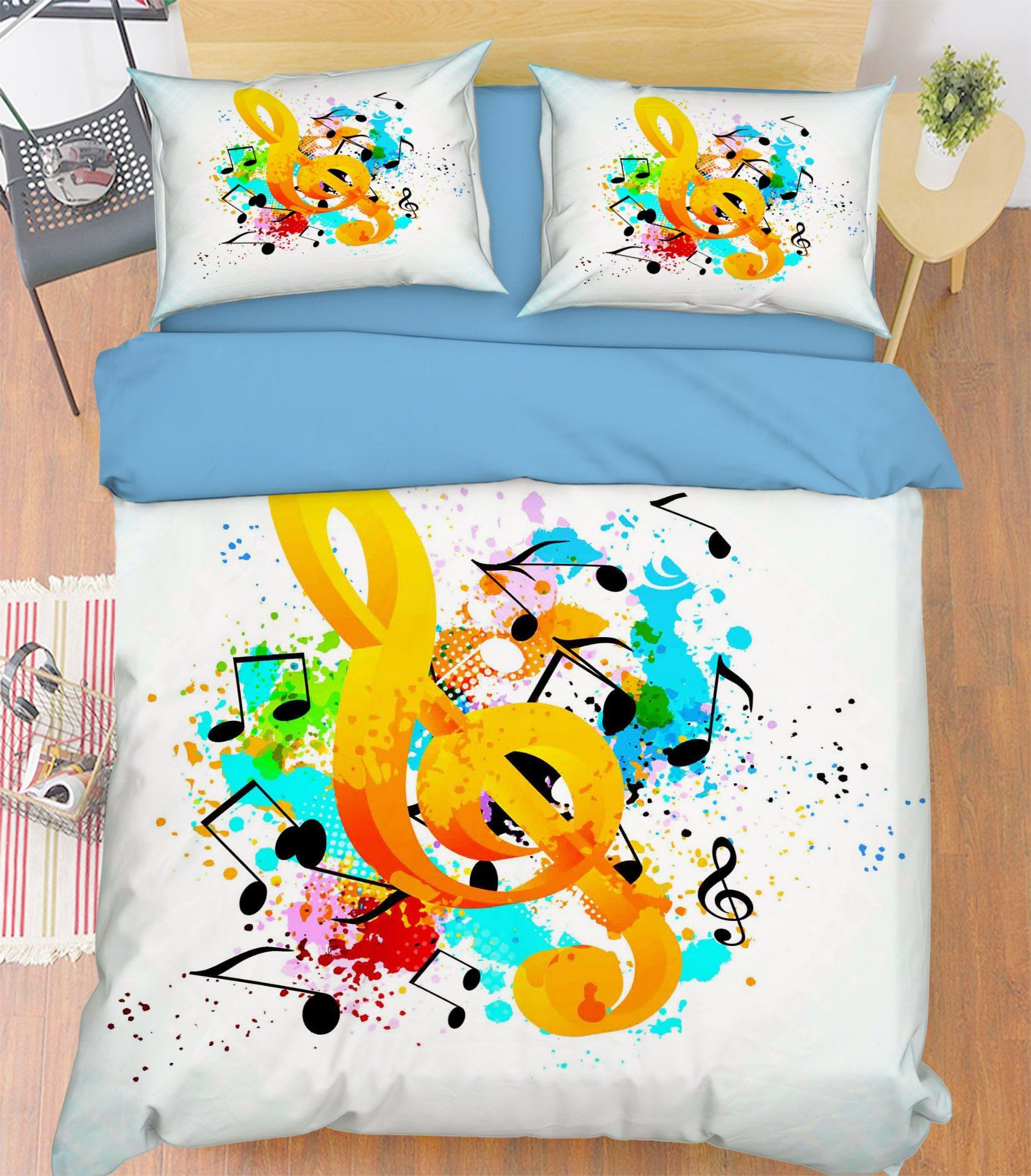 3D Colorful Notes 019 Bed Pillowcases Quilt Wallpaper AJ Wallpaper