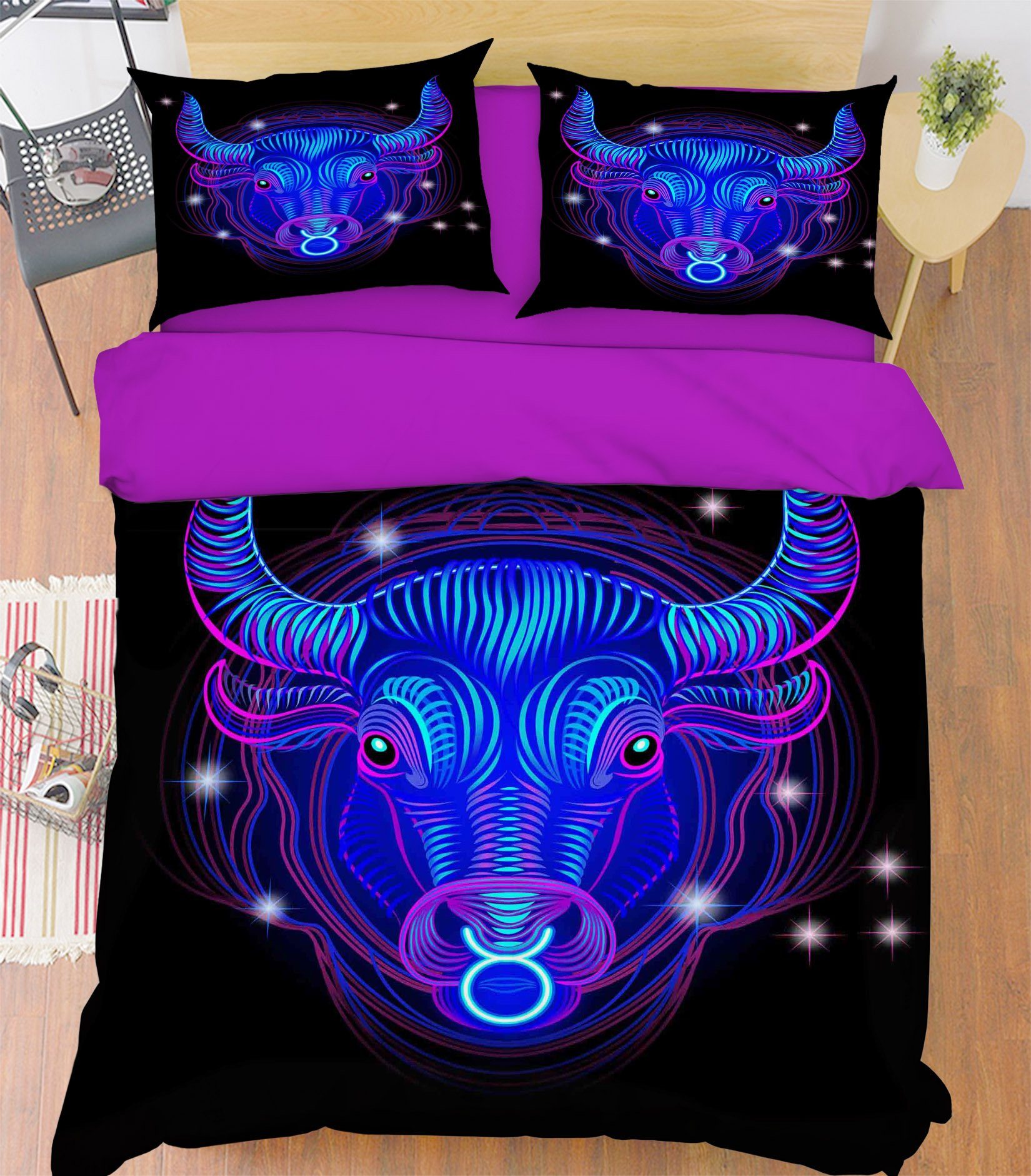 3D Taurus 296 Bed Pillowcases Quilt Wallpaper AJ Wallpaper