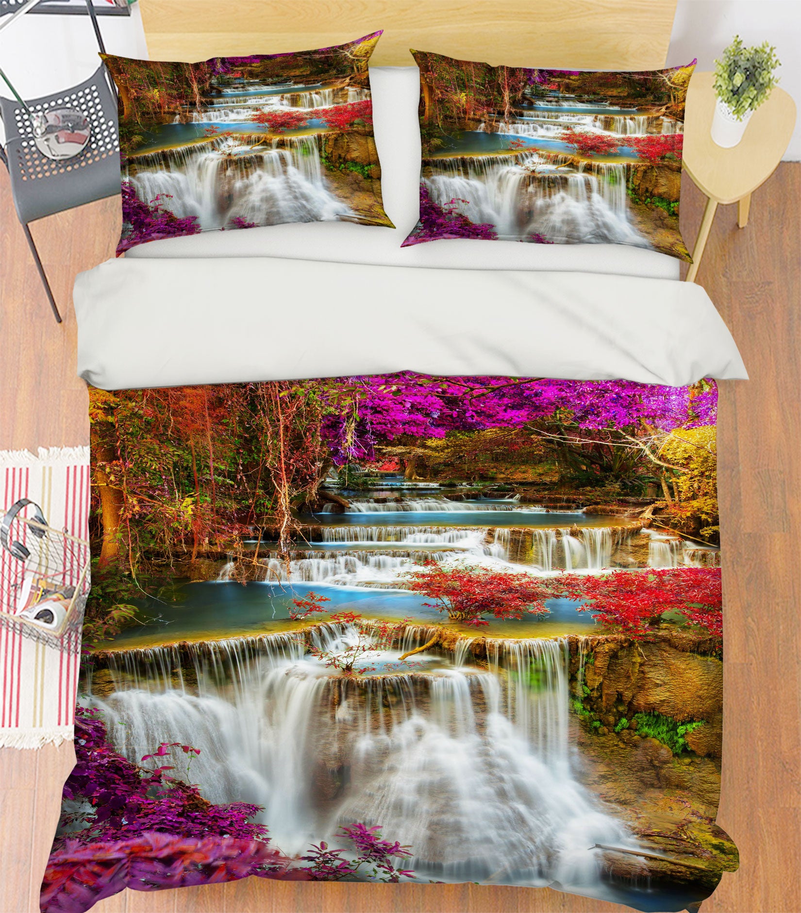 3D Hongye Falls 15122 Bed Pillowcases Quilt