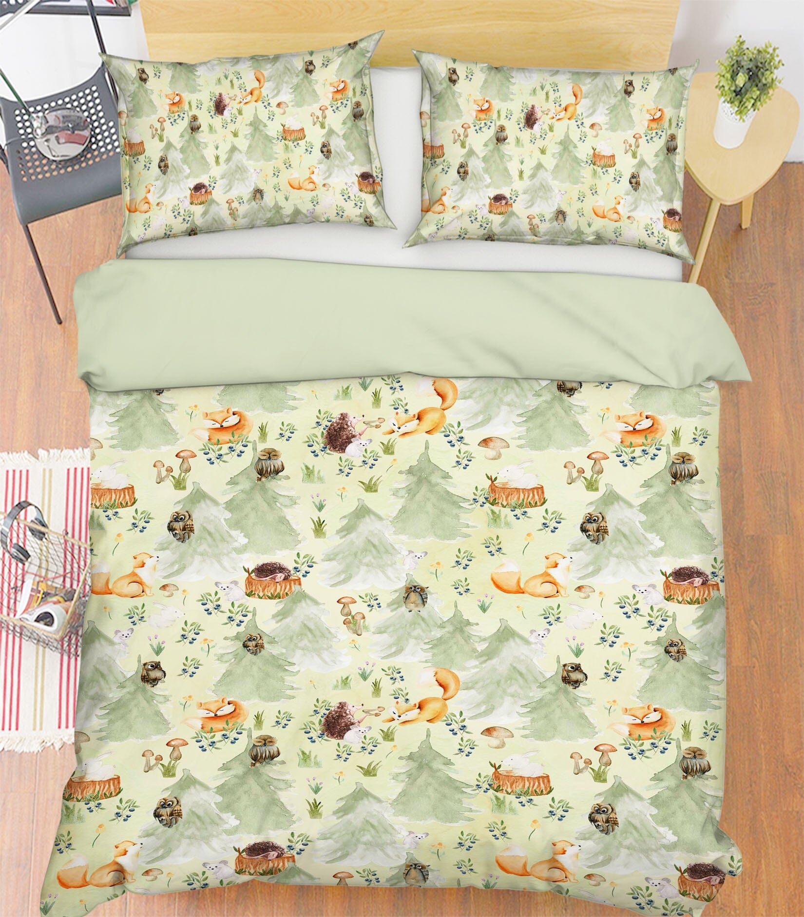 3D Owl Fox 195 Uta Naumann Bedding Bed Pillowcases Quilt Quiet Covers AJ Creativity Home