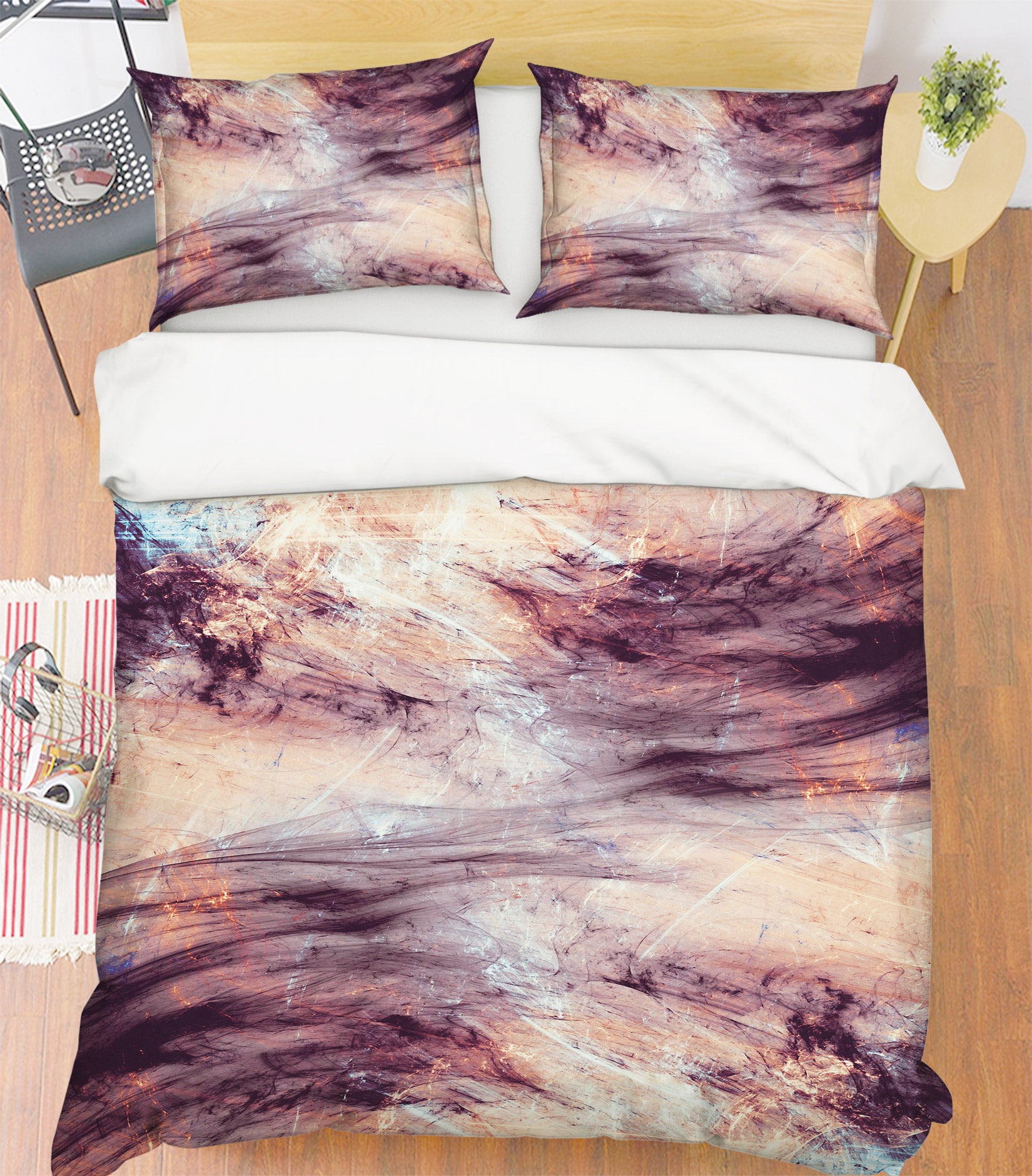 3D Brown Texture 12043 Bed Pillowcases Quilt