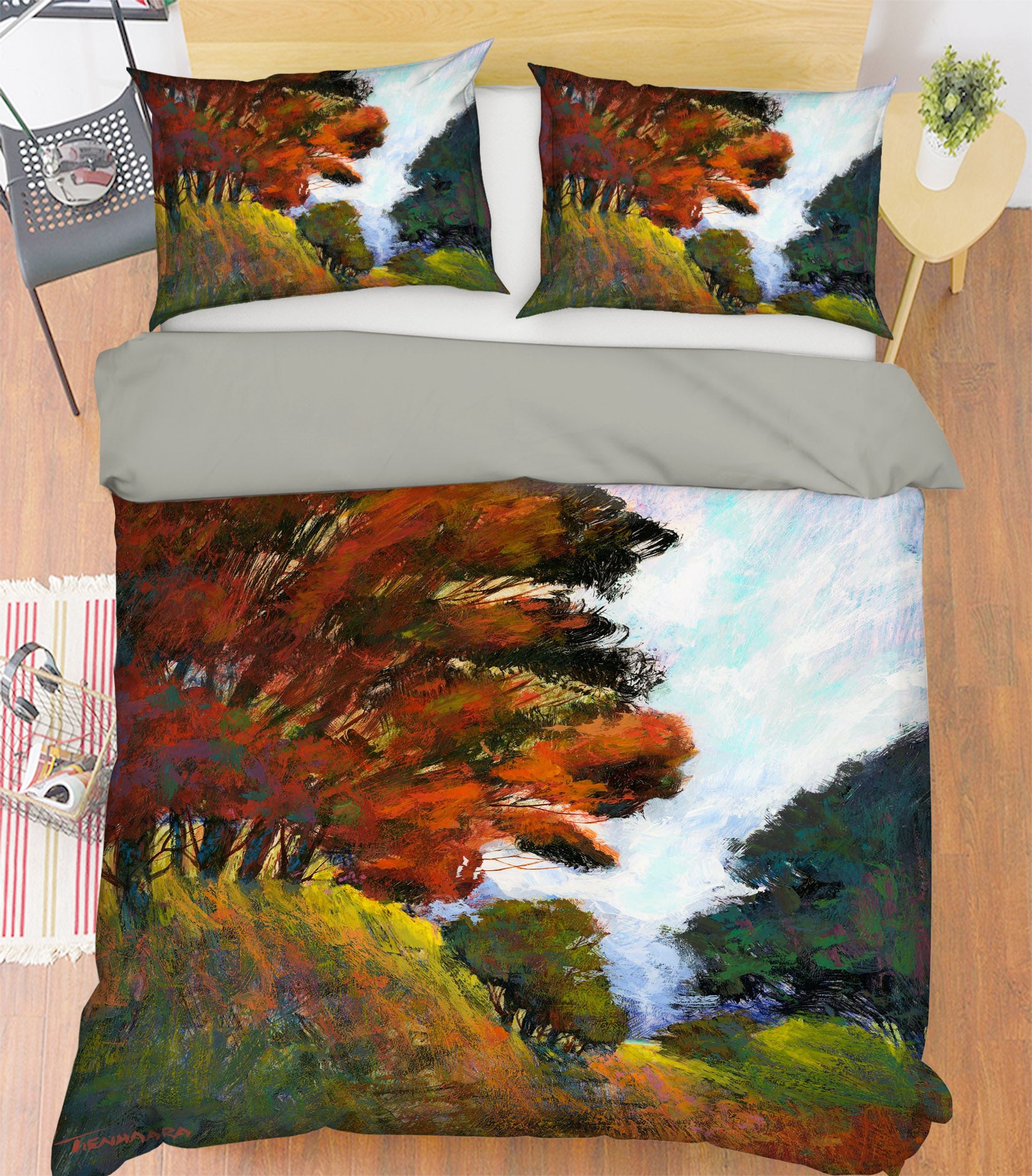 3D Maple Pattern 1013 Michael Tienhaara Bedding Bed Pillowcases Quilt Quiet Covers AJ Creativity Home