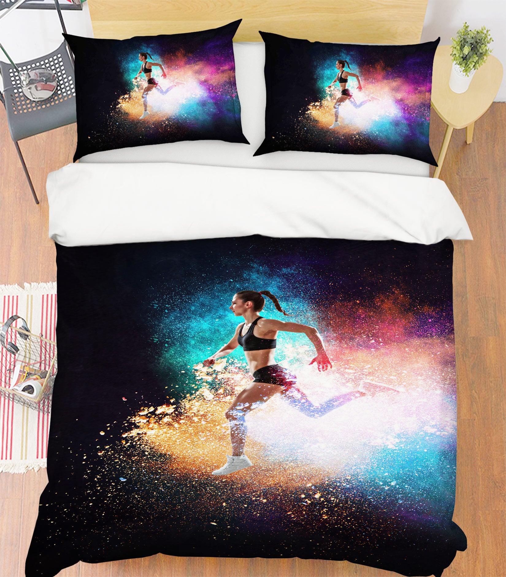 3D Run 14190 Bed Pillowcases Quilt