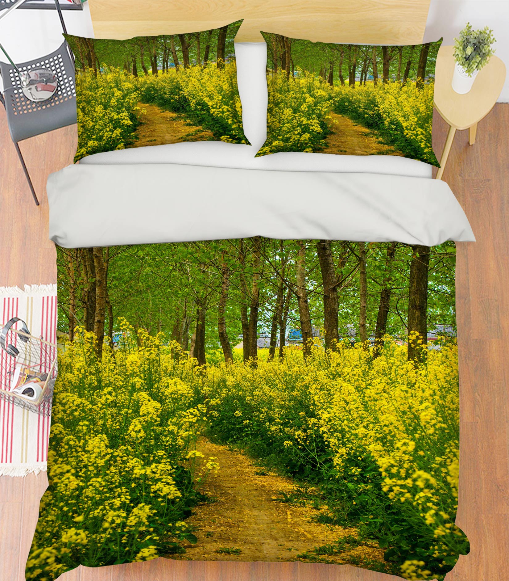 3D Flower Bush Forest 16168 Bed Pillowcases Quilt