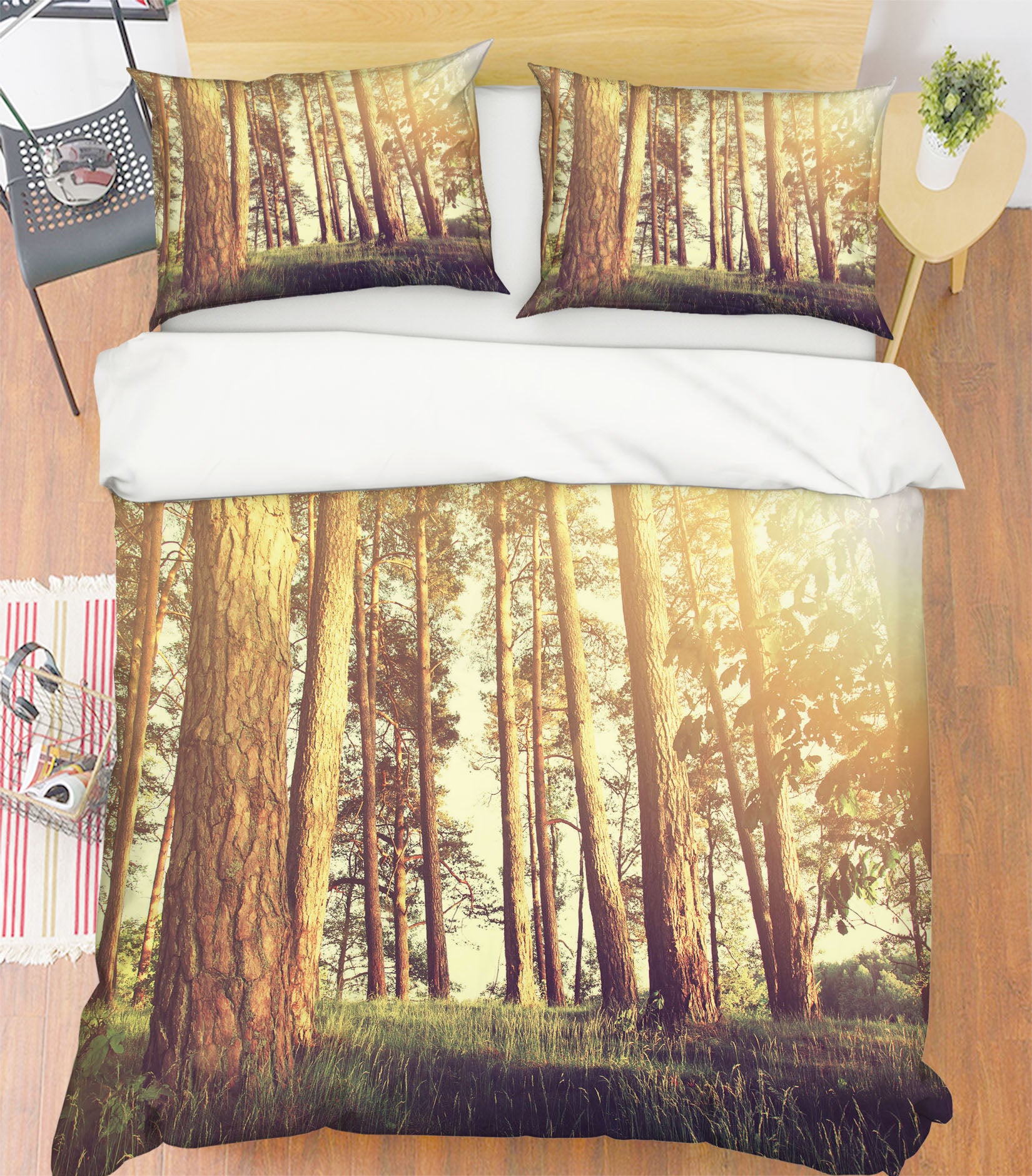 3D Forest 60245 Bed Pillowcases Quilt