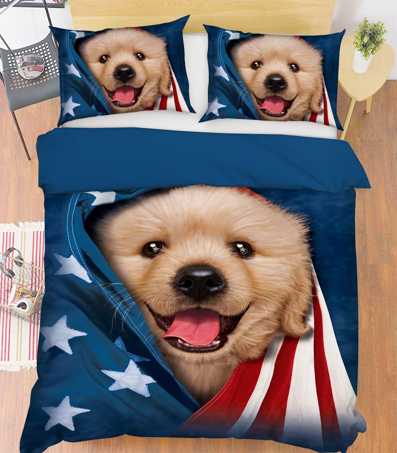 3D Cute Dog 2101 Bed Pillowcases Quilt Exclusive Designer Vincent Quiet Covers AJ Creativity Home