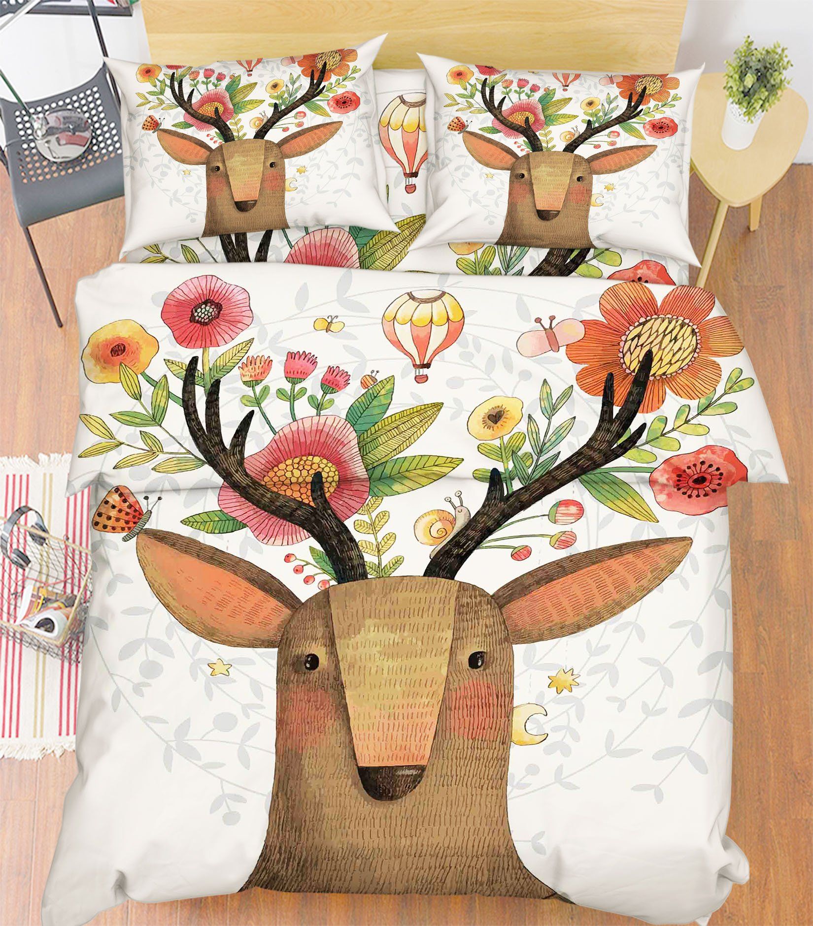 3D Animal Flowers 61 Bed Pillowcases Quilt Wallpaper AJ Wallpaper