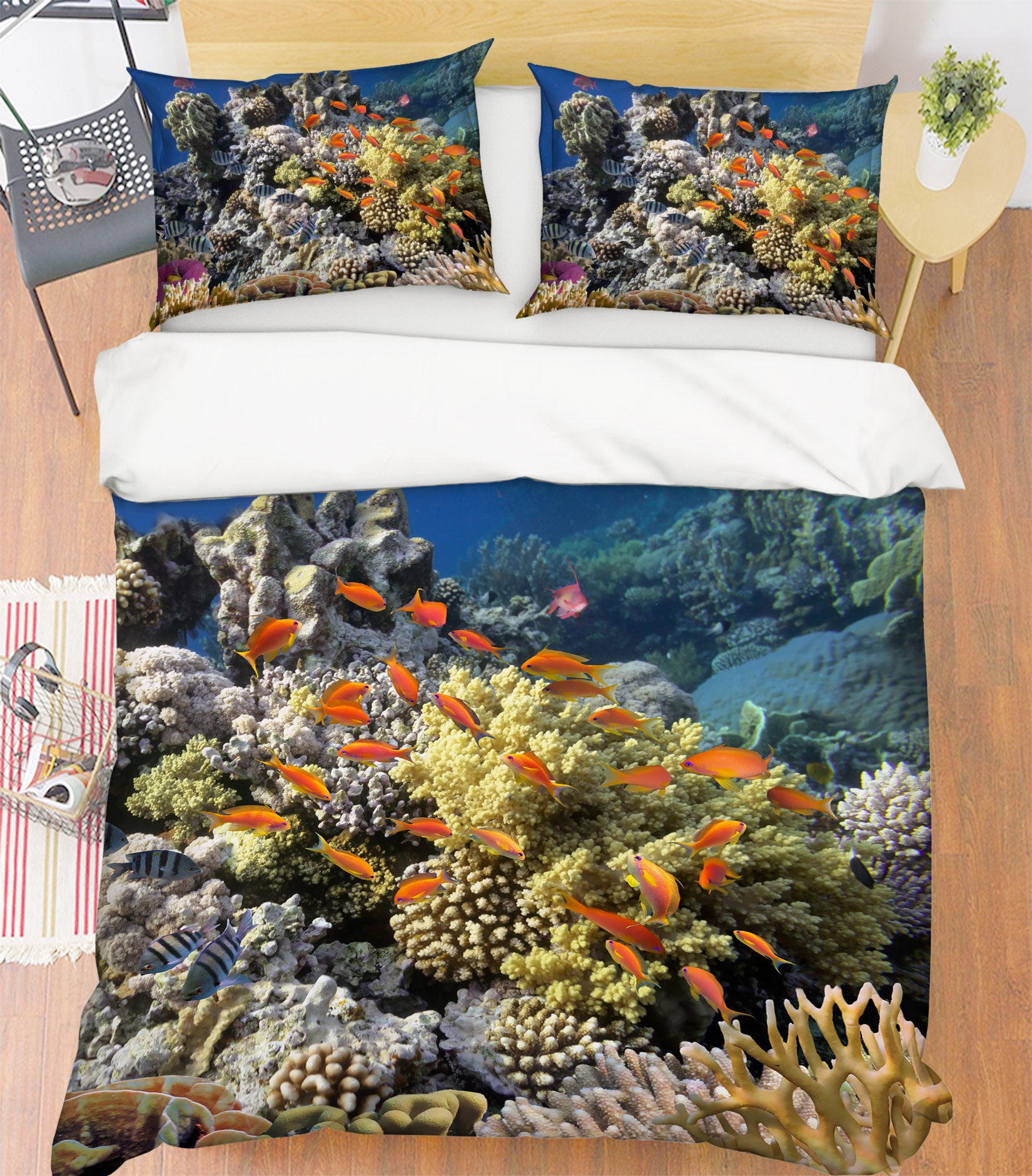 3D Coral 21013 Bed Pillowcases Quilt