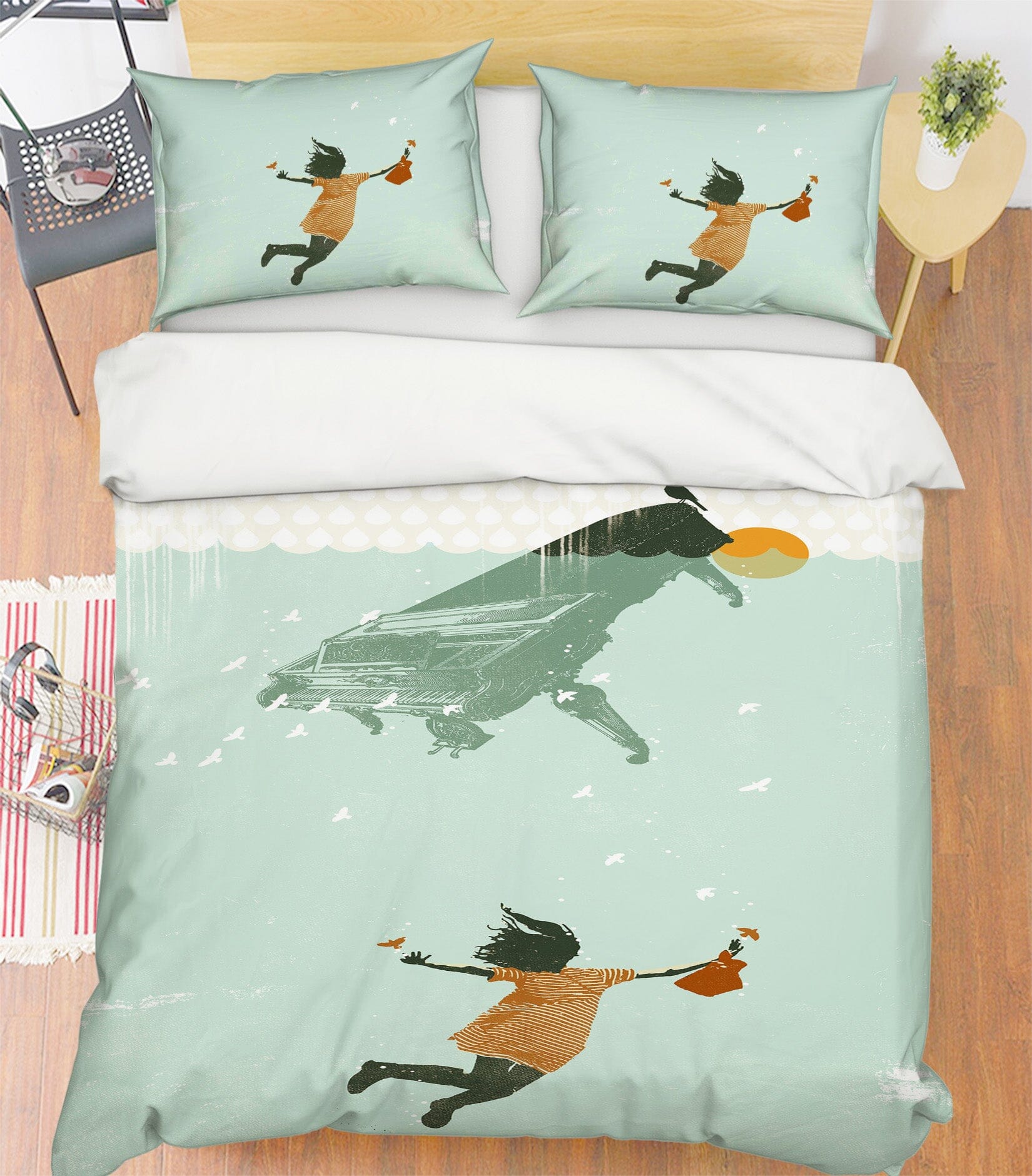 3D Swimming In Water 2118 Showdeer Bedding Bed Pillowcases Quilt Quiet Covers AJ Creativity Home