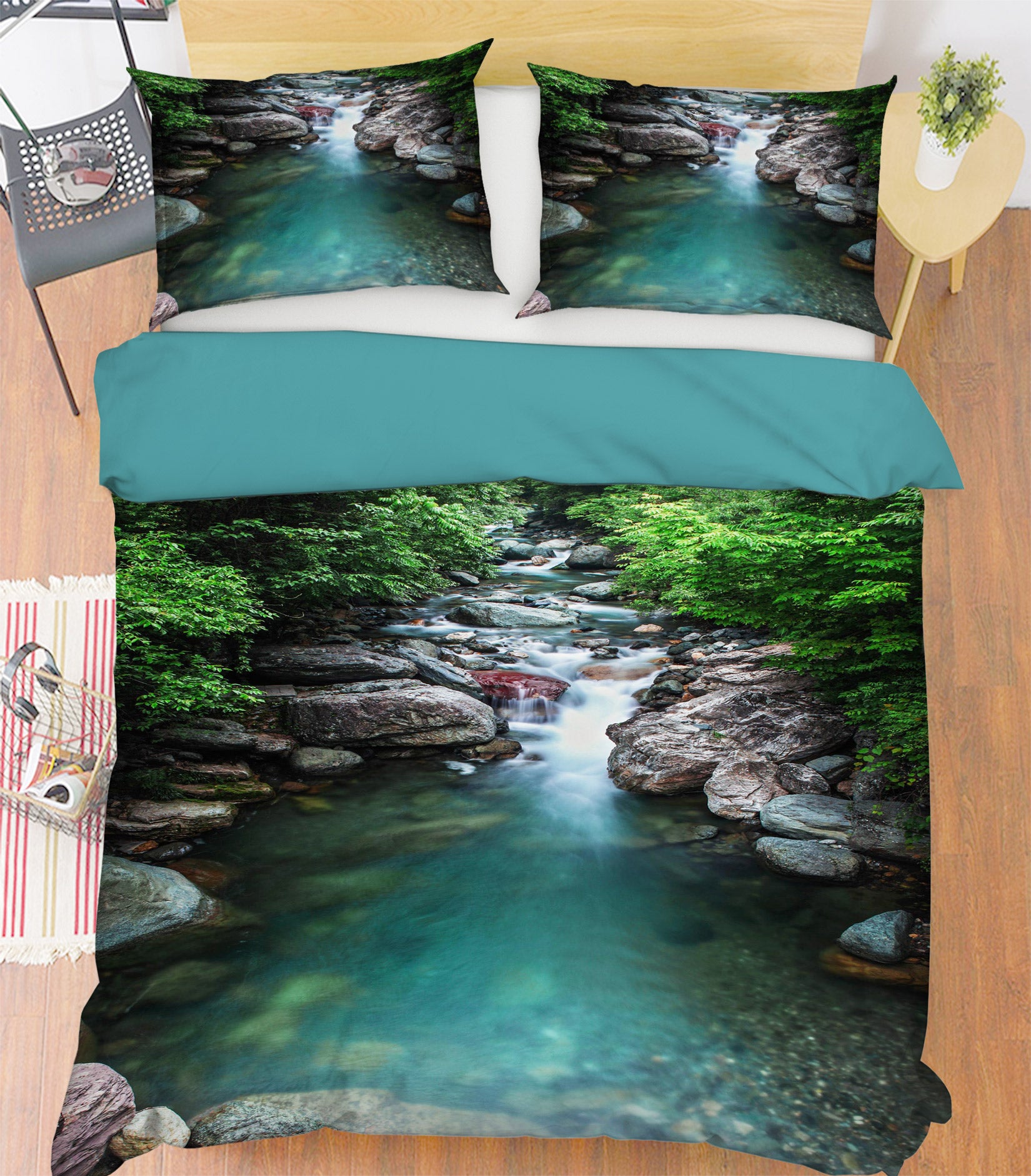 3D Stone Water 16133 Bed Pillowcases Quilt
