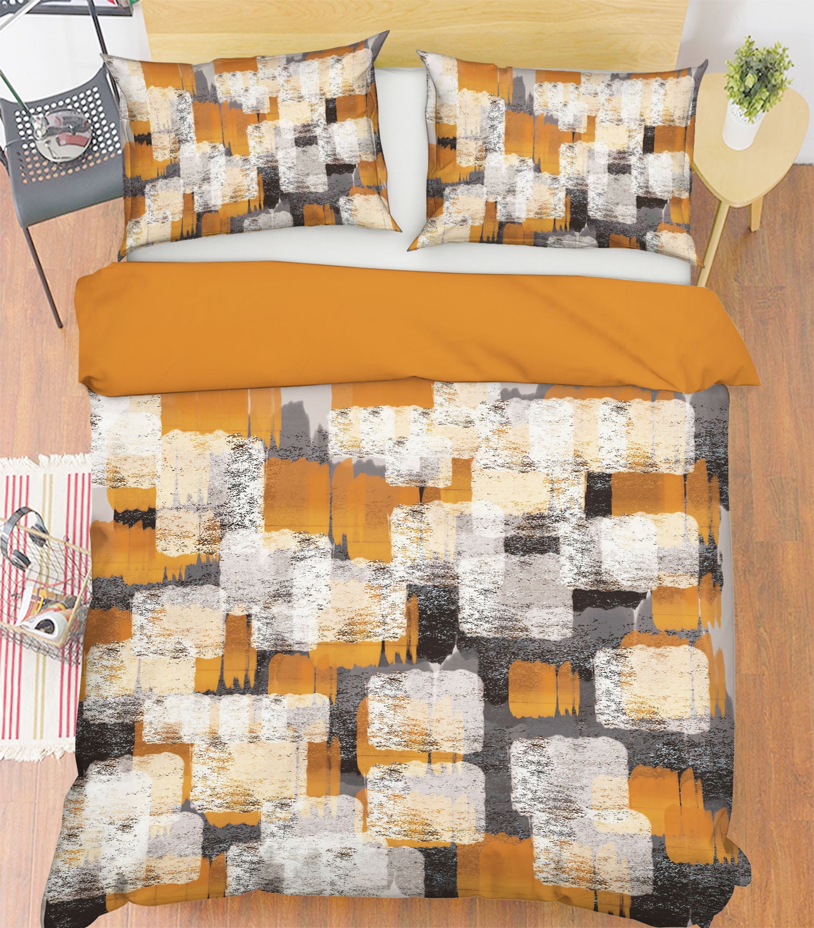 3D Yellow Pattern 16034 Bed Pillowcases Quilt