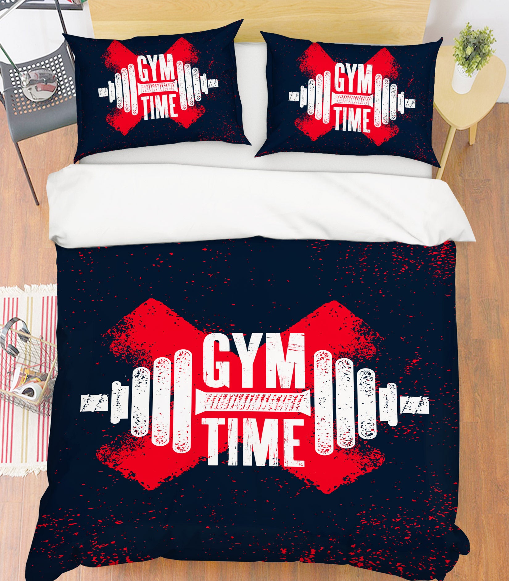 3D Alphabet Dumbbells 14177 Bed Pillowcases Quilt