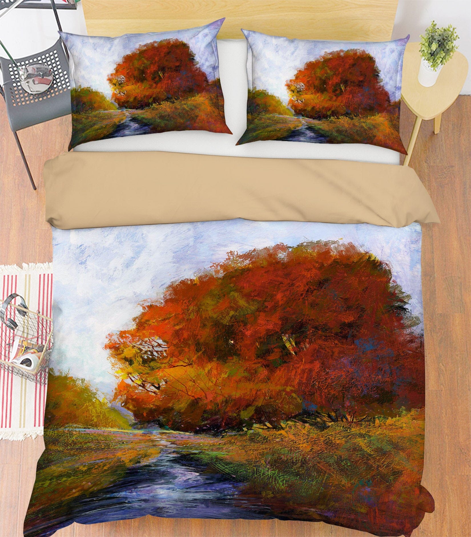 3D Autumn River 1002 Michael Tienhaara Bedding Bed Pillowcases Quilt Quiet Covers AJ Creativity Home