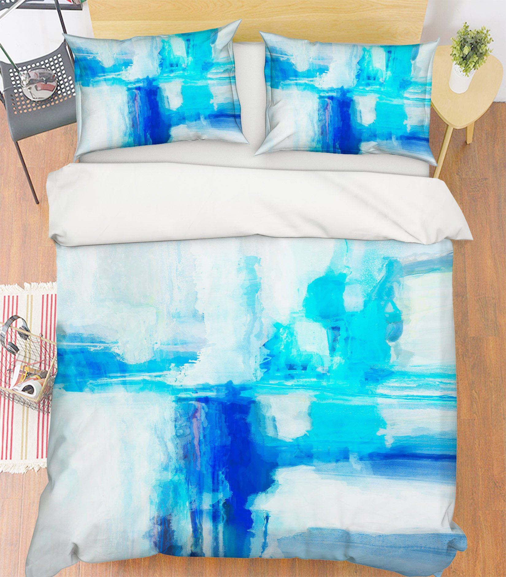 3D Blue Graffiti 2124 Michael Tienhaara Bedding Bed Pillowcases Quilt Quiet Covers AJ Creativity Home