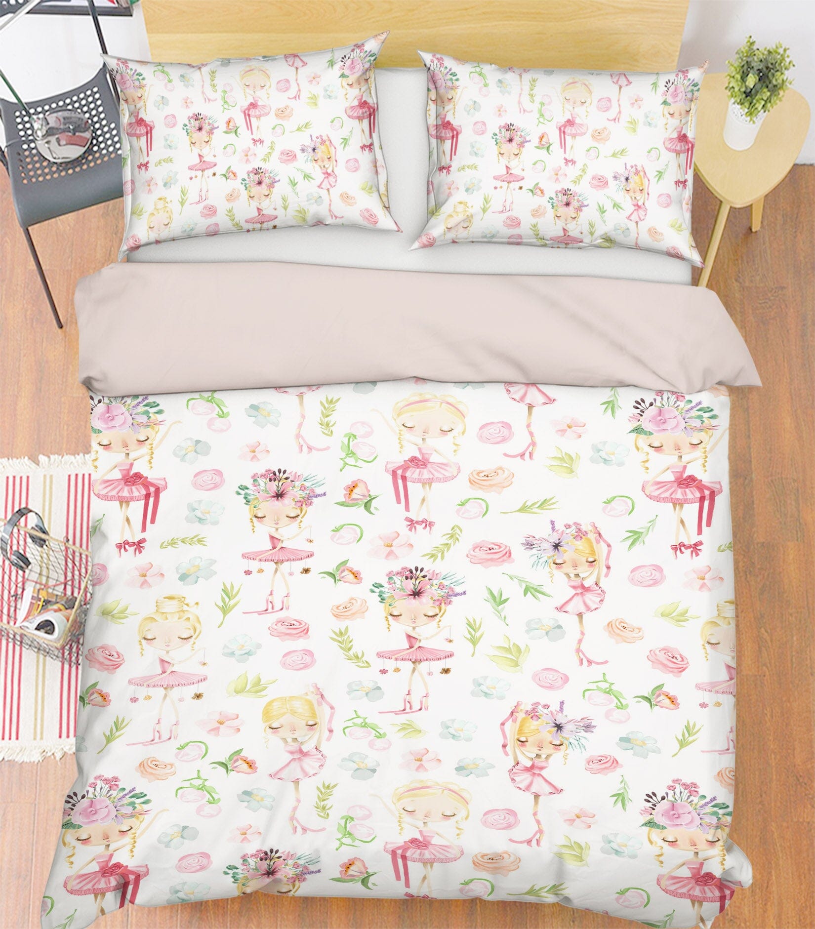 3D Cute Girl Rose 217 Uta Naumann Bedding Bed Pillowcases Quilt Quiet Covers AJ Creativity Home