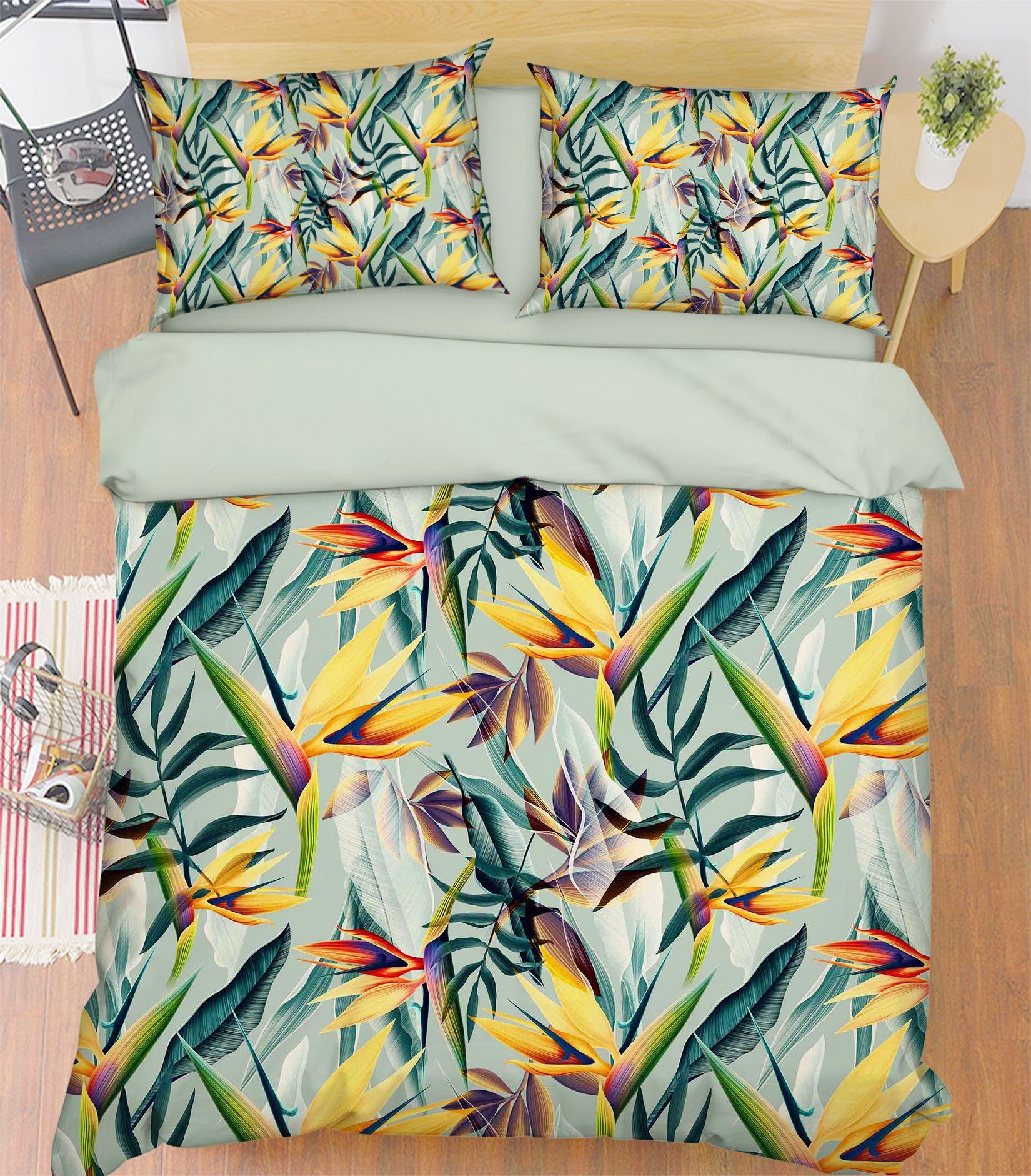 3D Strelitzia Flowers 197 Bed Pillowcases Quilt Wallpaper AJ Wallpaper