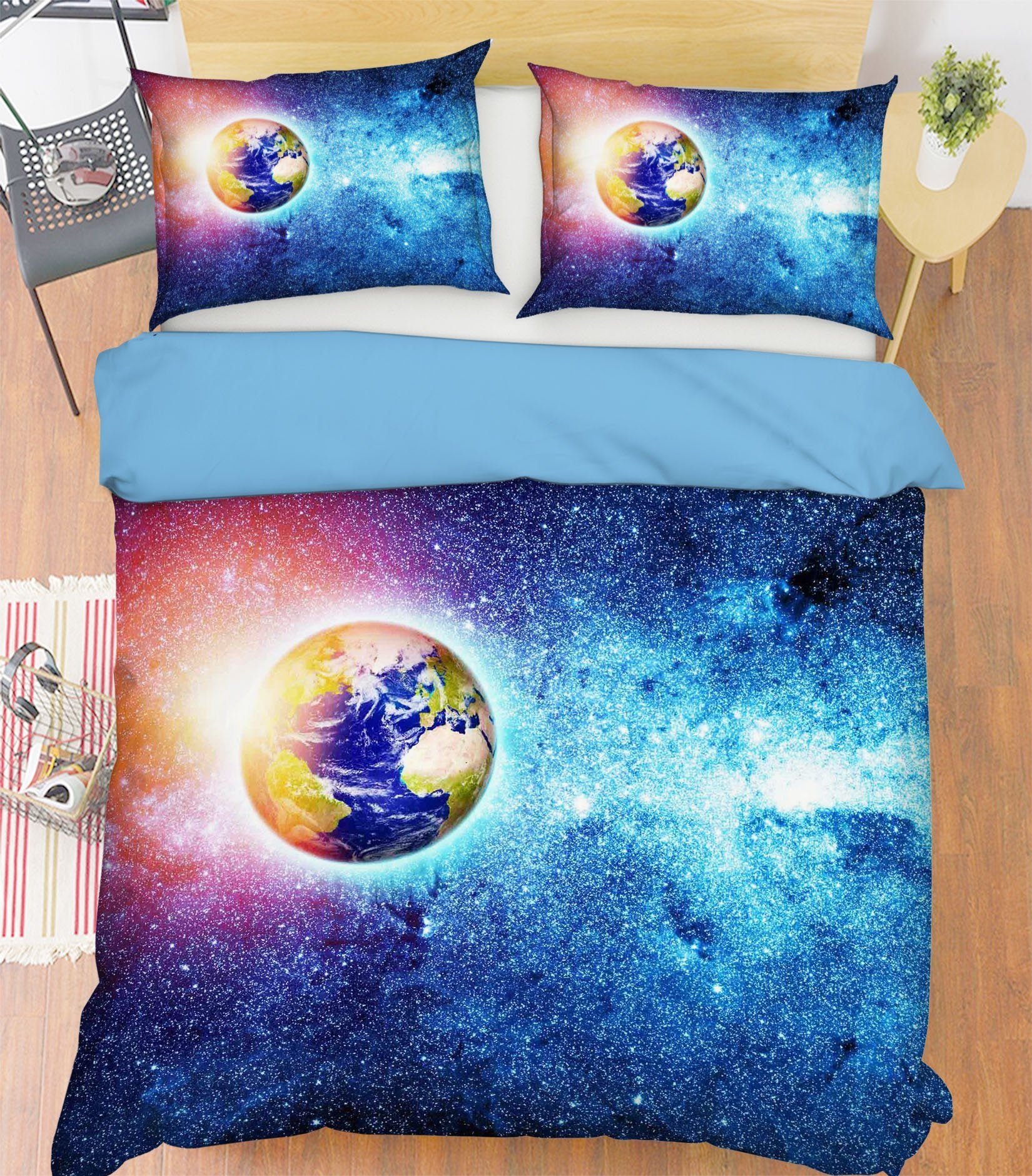 3D Earth Stars 127 Bed Pillowcases Quilt Wallpaper AJ Wallpaper