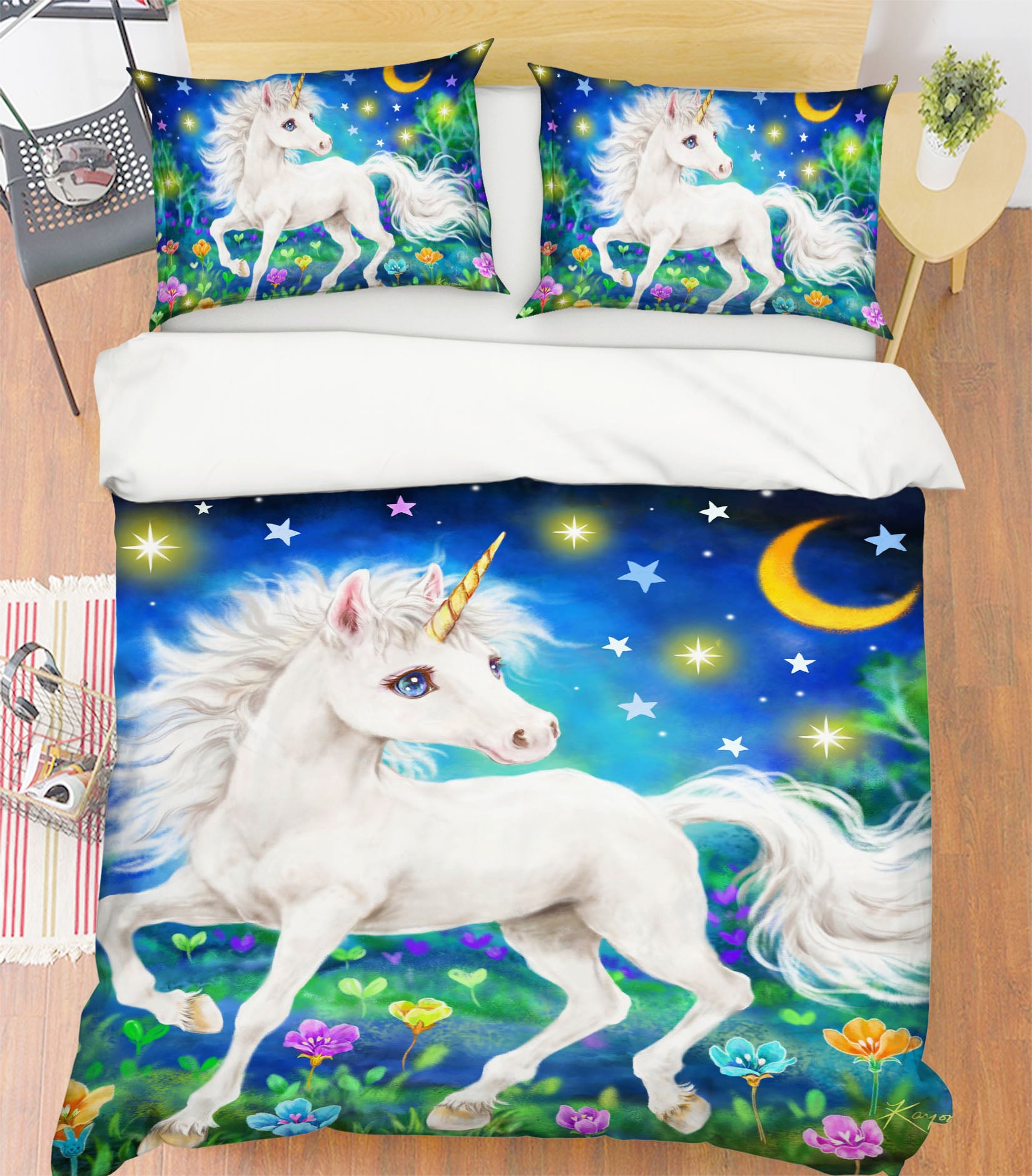 3D Unicorn Star 5819 Kayomi Harai Bedding Bed Pillowcases Quilt Cover Duvet Cover