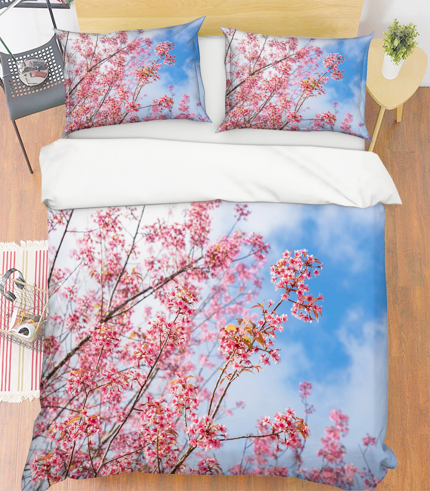 3D Peach Blossom Branch 61035 Bed Pillowcases Quilt