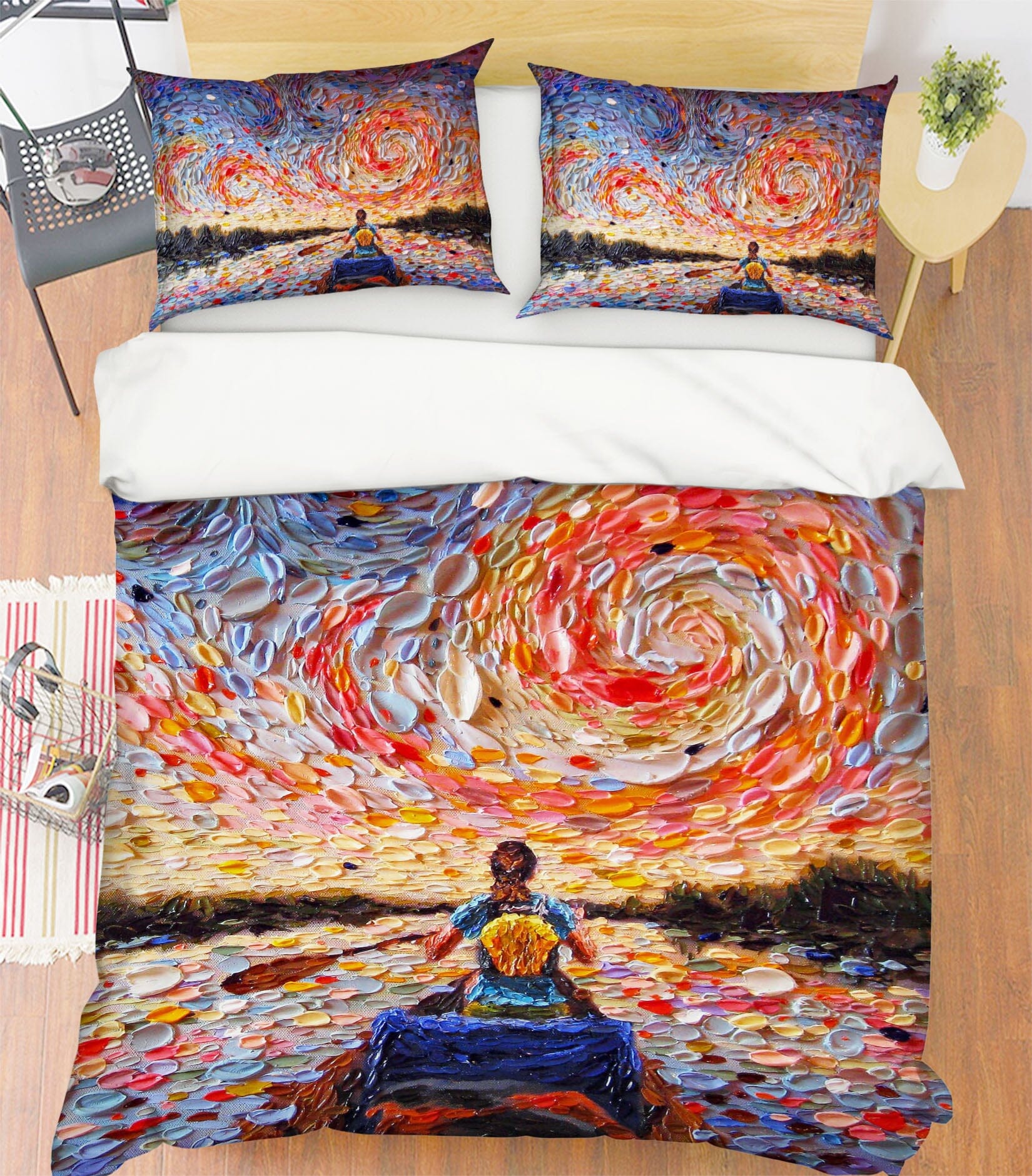 3D Fishing Girl 2101 Dena Tollefson bedding Bed Pillowcases Quilt Quiet Covers AJ Creativity Home