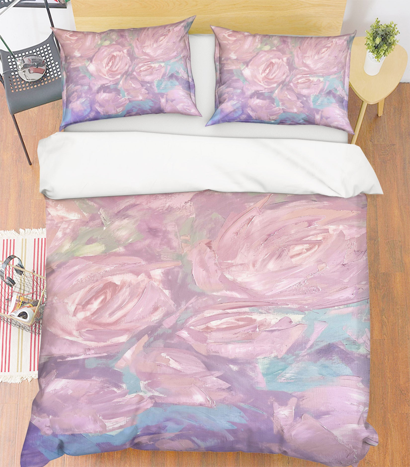 3D Pink Pigment 3804 Skromova Marina Bedding Bed Pillowcases Quilt Cover Duvet Cover