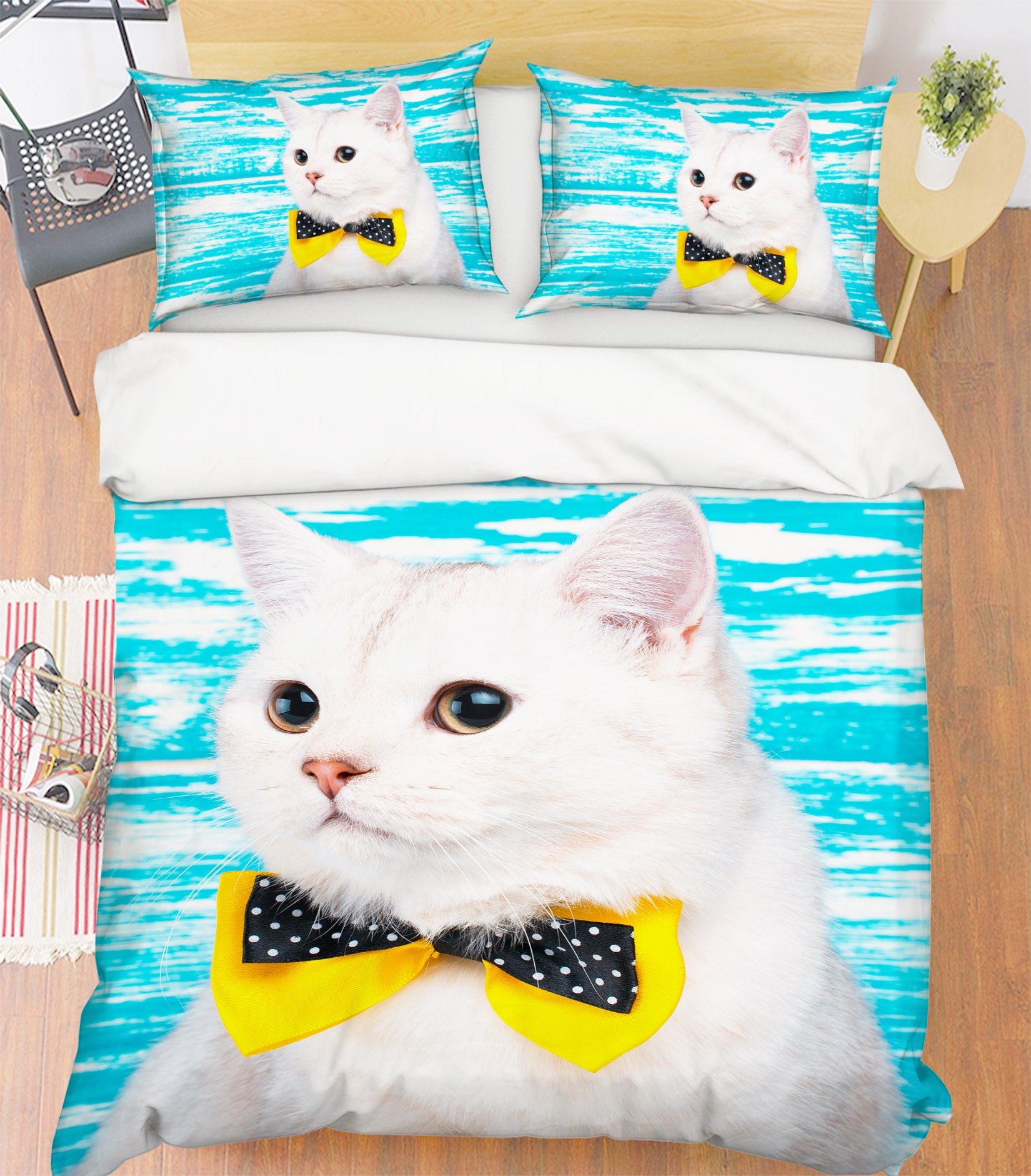 3D Cat 15041 Bed Pillowcases Quilt