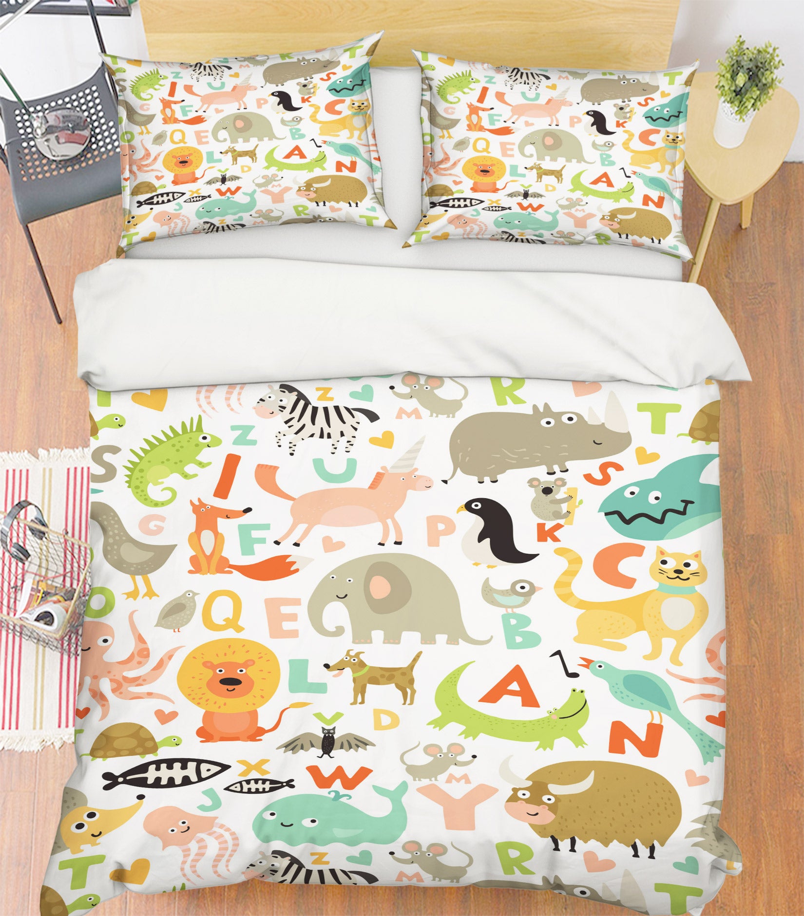 3D Cartoon Animal Pattern 60054 Bed Pillowcases Quilt