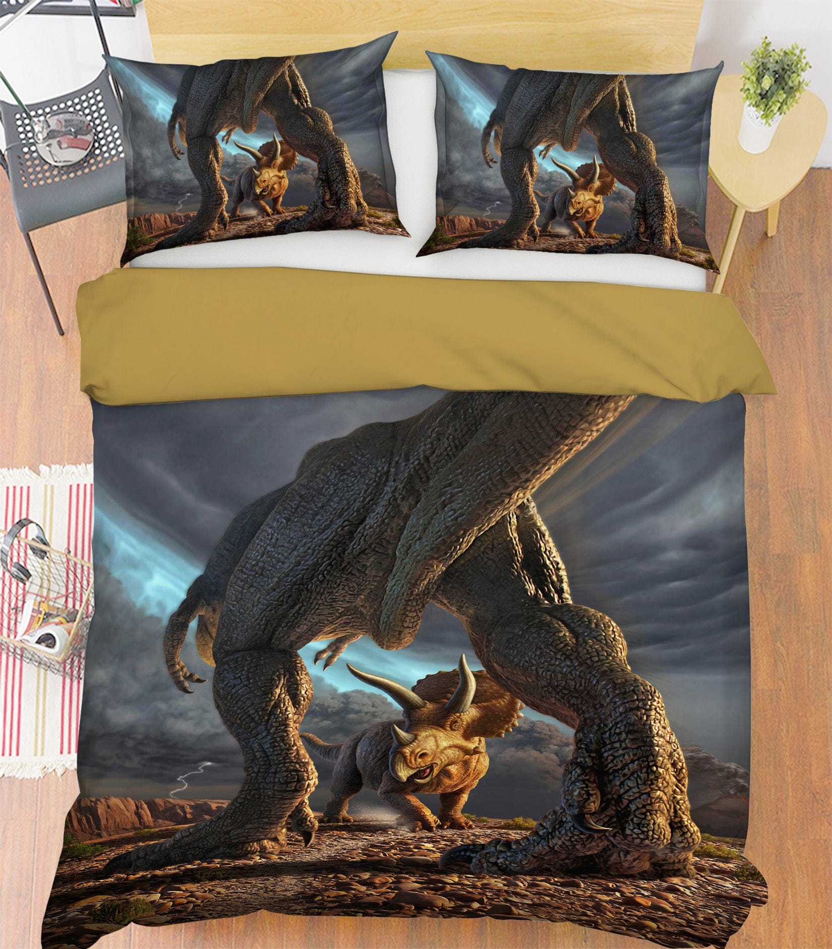 3D Face Off 2119 Jerry LoFaro bedding Bed Pillowcases Quilt Quiet Covers AJ Creativity Home