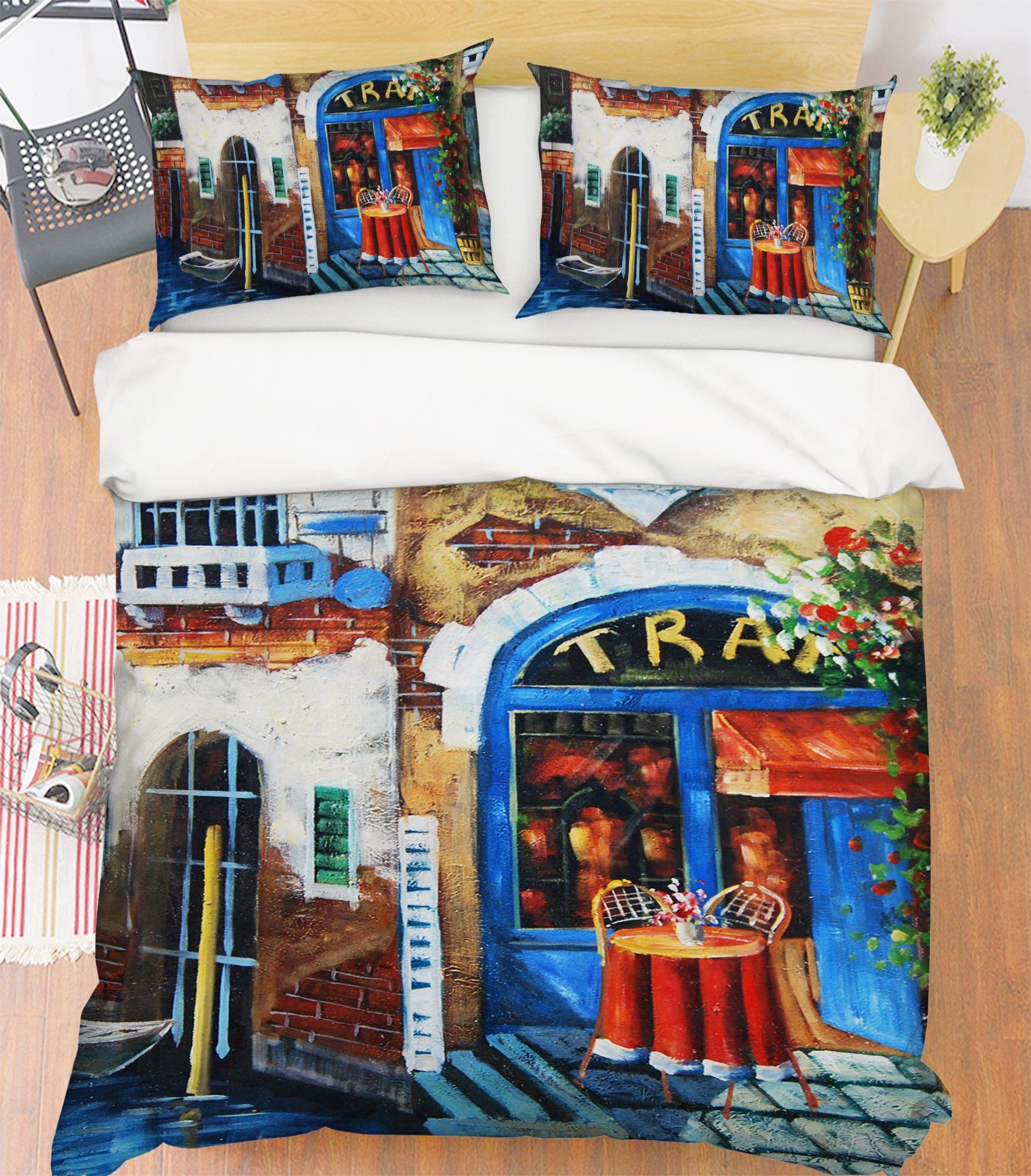 3D Shop Afternoon Tea 089 Bed Pillowcases Quilt Wallpaper AJ Wallpaper