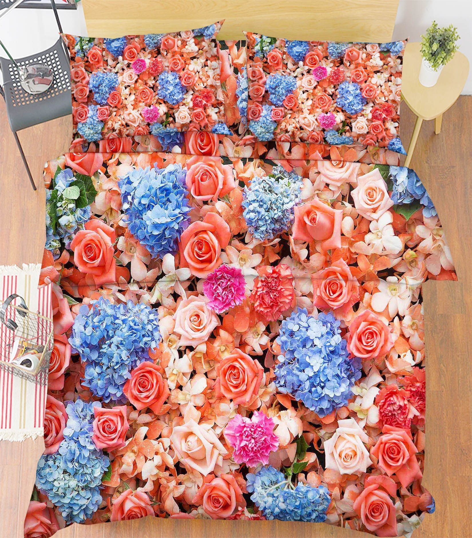 3D Dense Flowers 52 Bed Pillowcases Quilt Wallpaper AJ Wallpaper