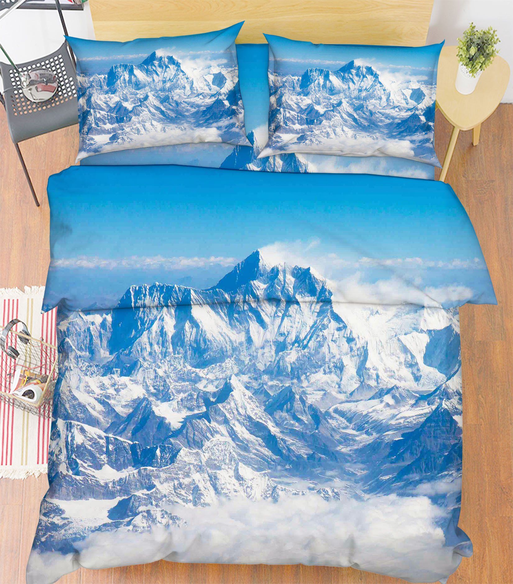 3D Snow Mountains 74 Bed Pillowcases Quilt Wallpaper AJ Wallpaper