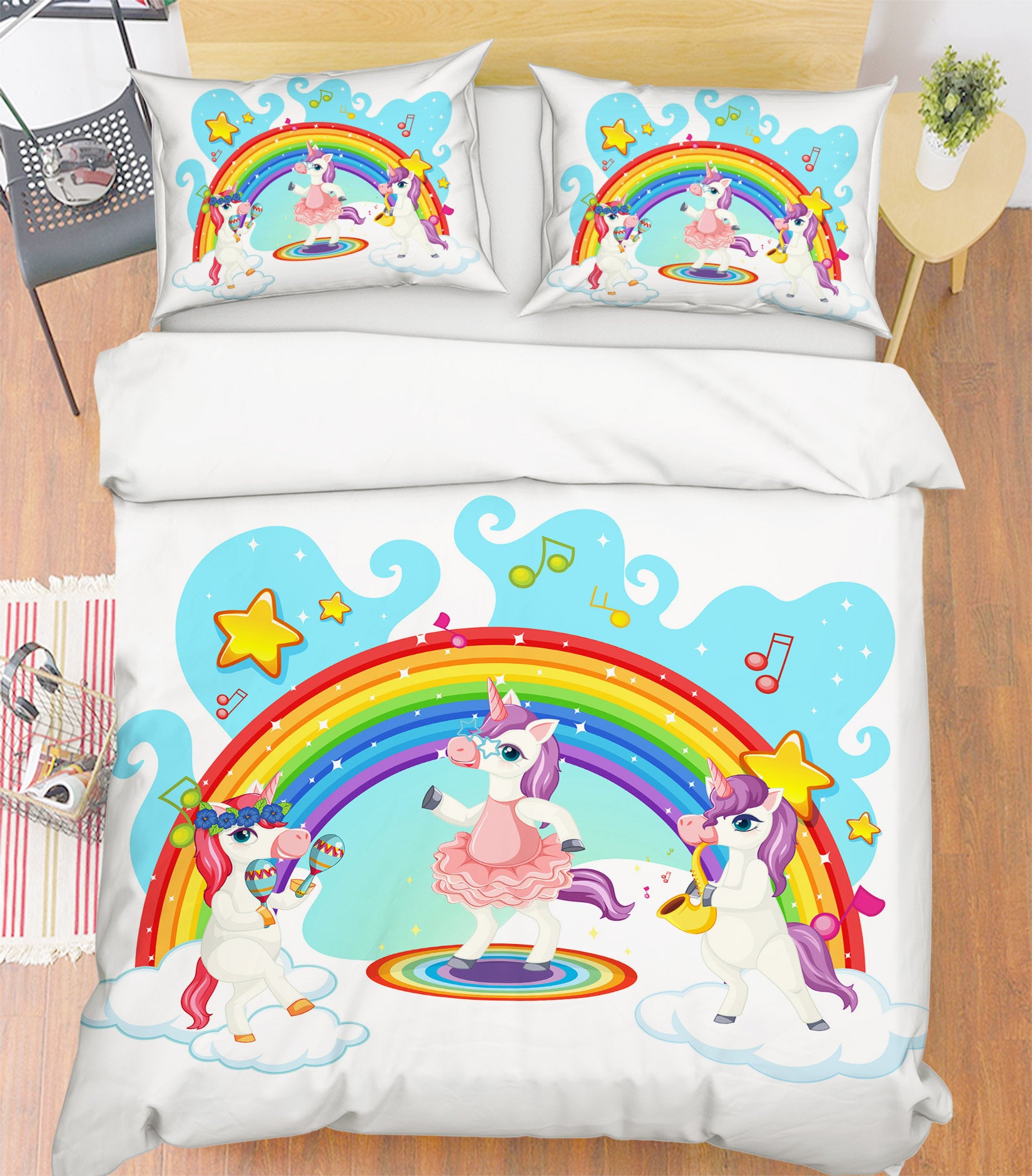 3D Rainbow 60212 Bed Pillowcases Quilt